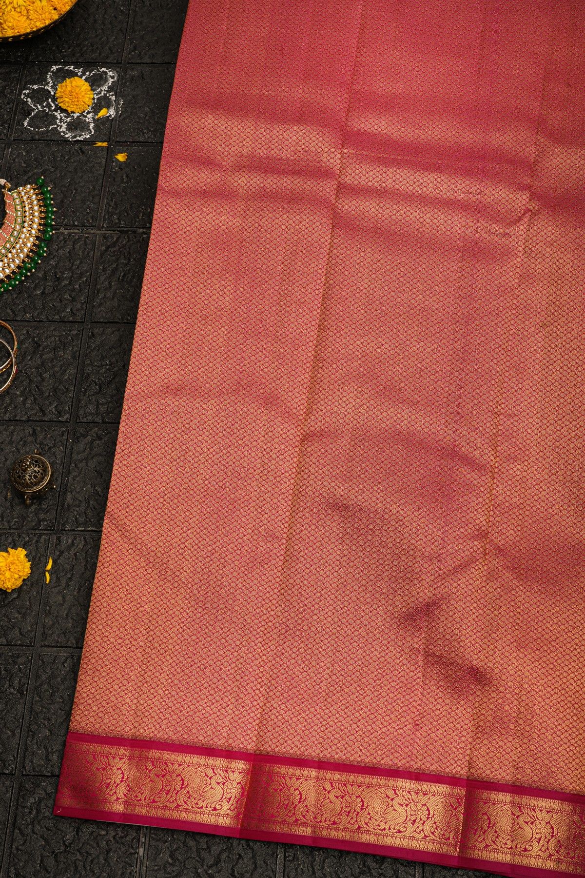 Kancheepuram Silk Parrot Green Saree
