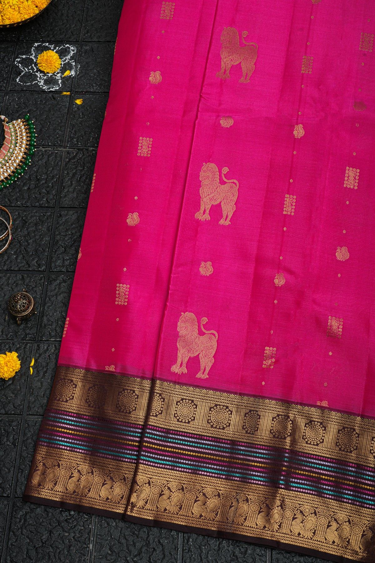 Kancheepuram Silk Pink Saree