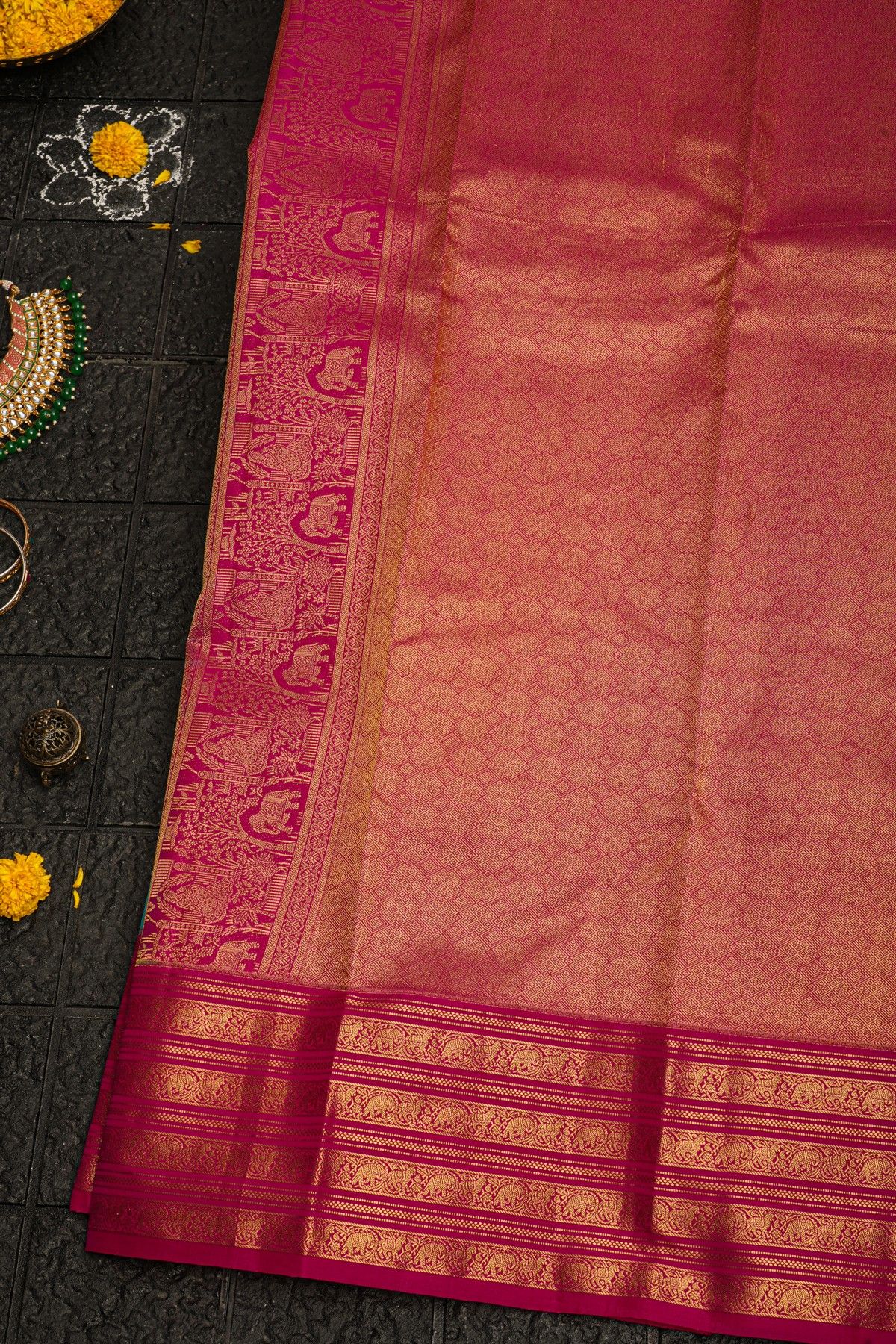 Kancheepuram Silk Sky Blue Saree