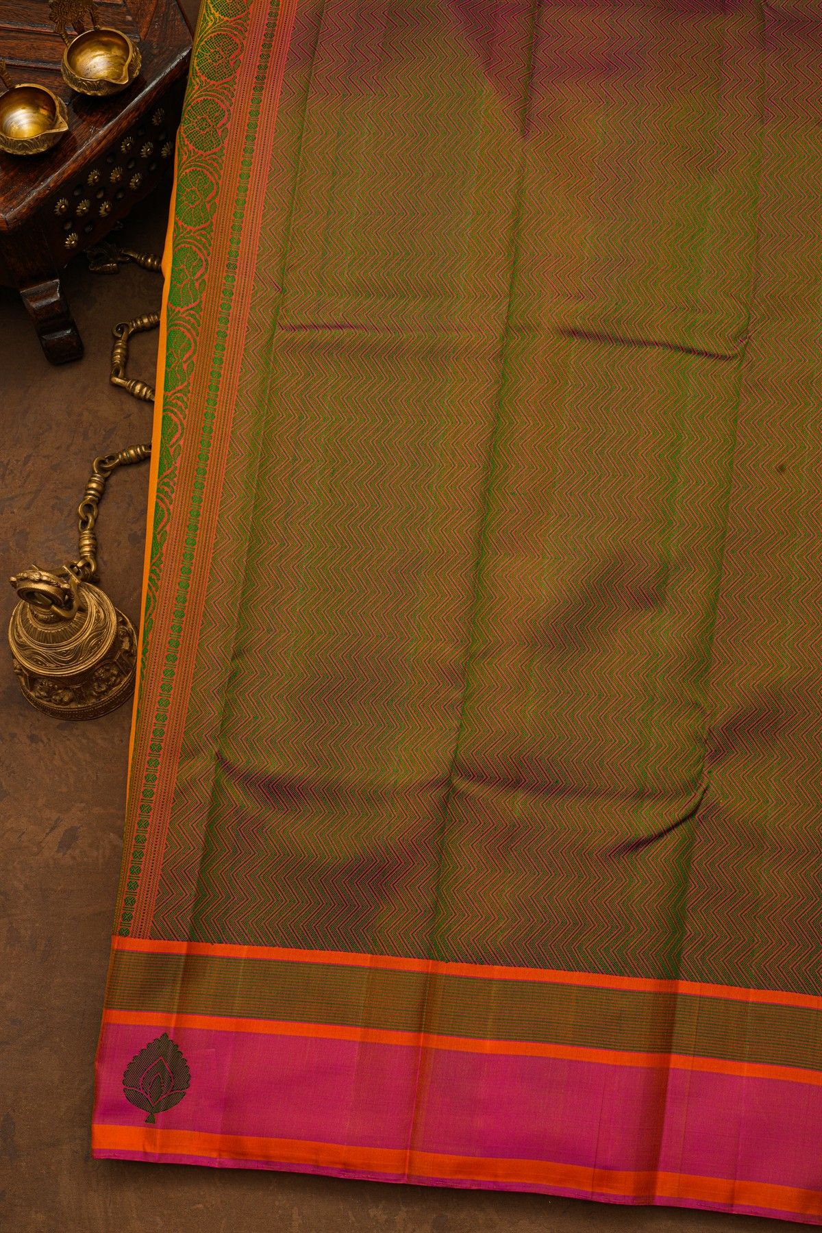 Kancheepuram Silk Yellow Saree
