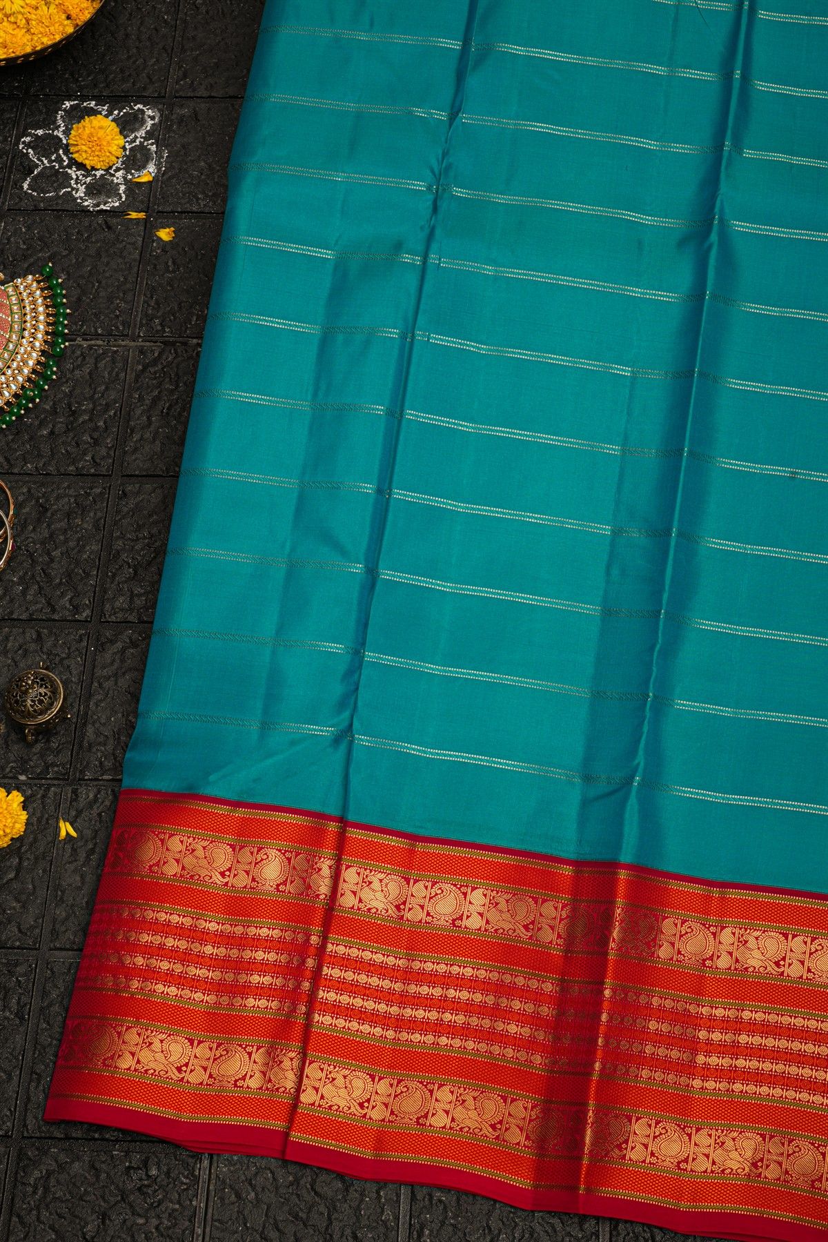 Kancheepuram Silk Blue Saree