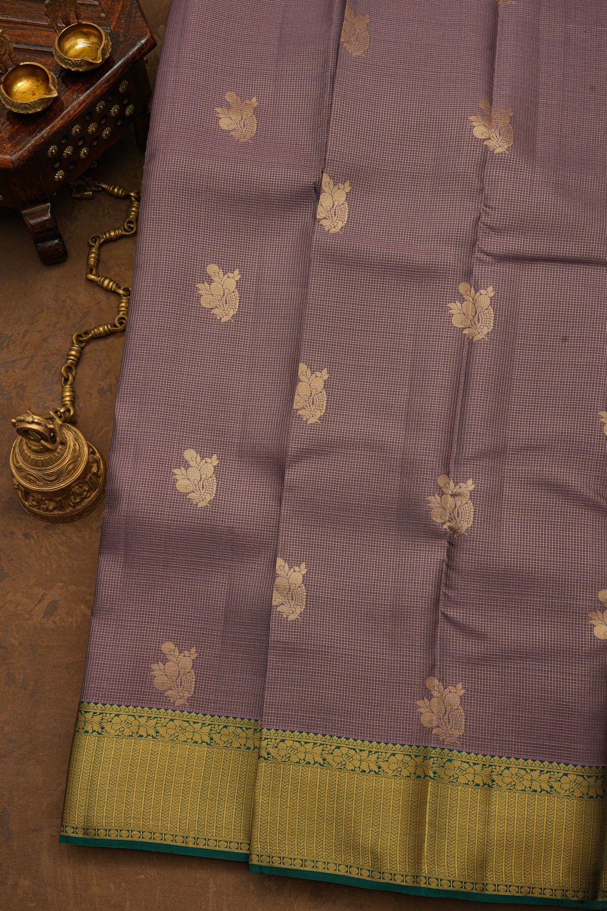 Kancheepuram Silk Lavender Saree