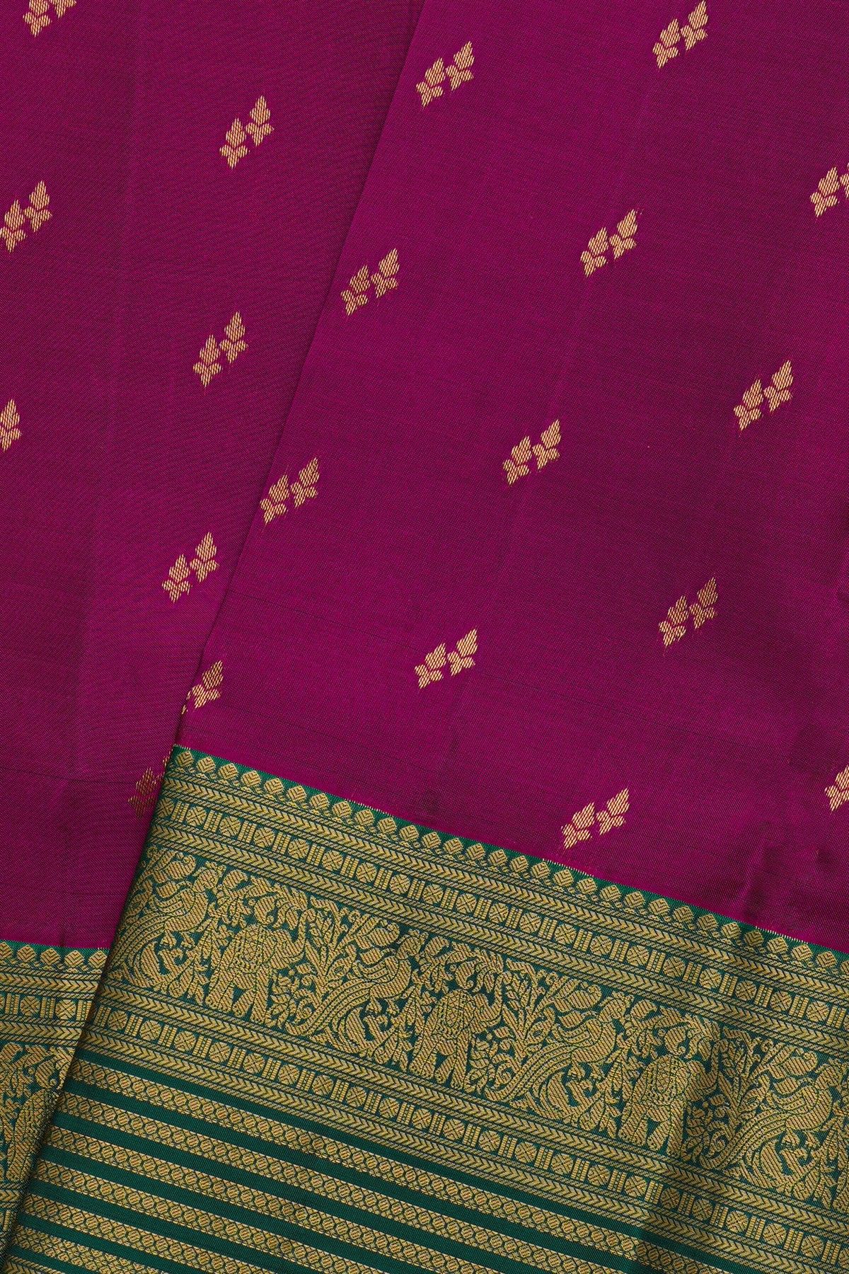 Kancheepuram Silk Magenta Saree