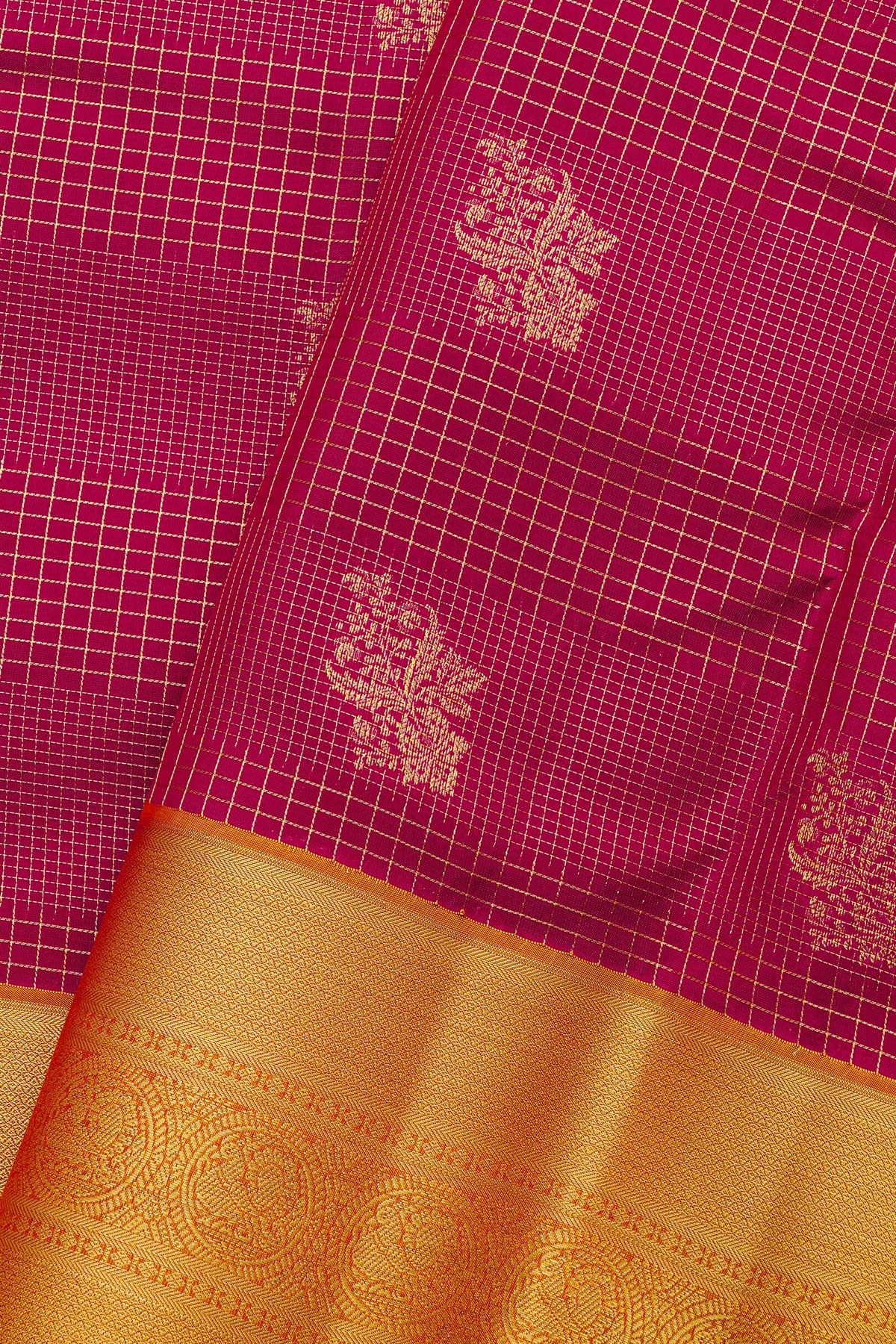 Kancheepuram Silk Magenta Saree