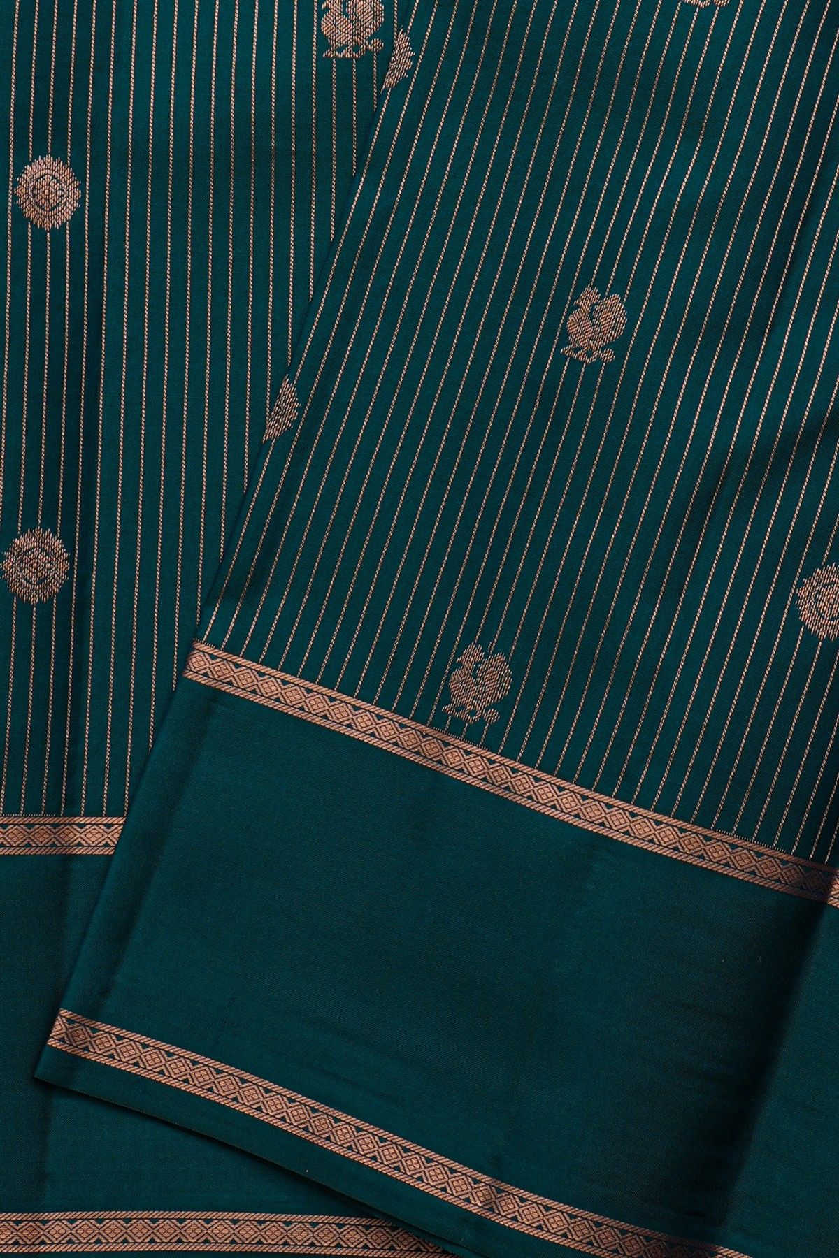 Kancheepuram Silk Teal Blue Saree