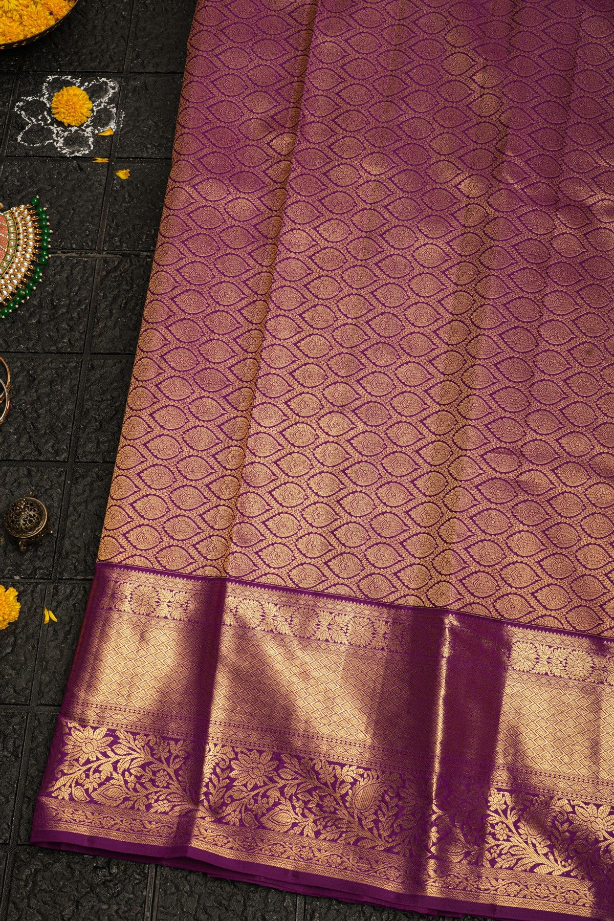 Kancheepuram Silk Dual Colour Saree
