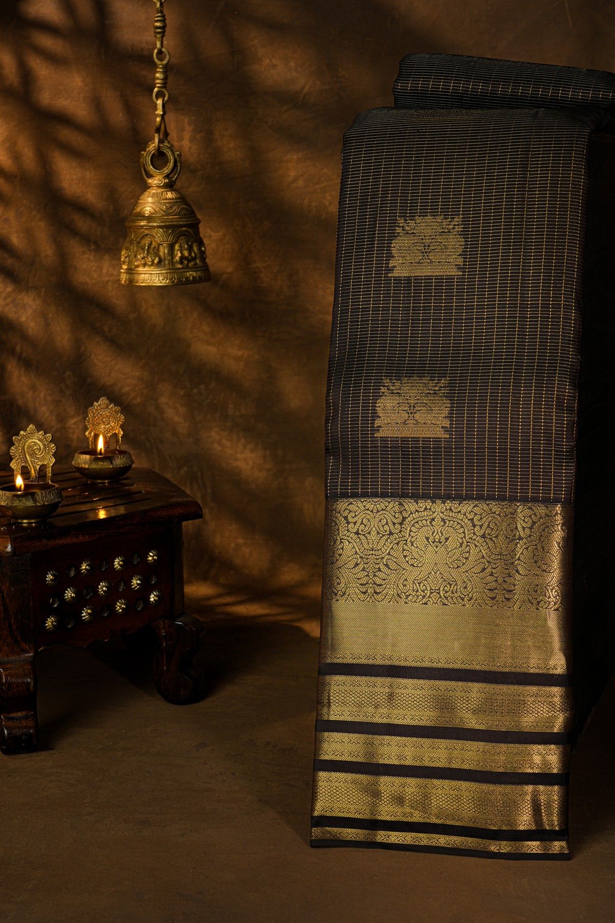 Kancheepuram Silk Black Saree
