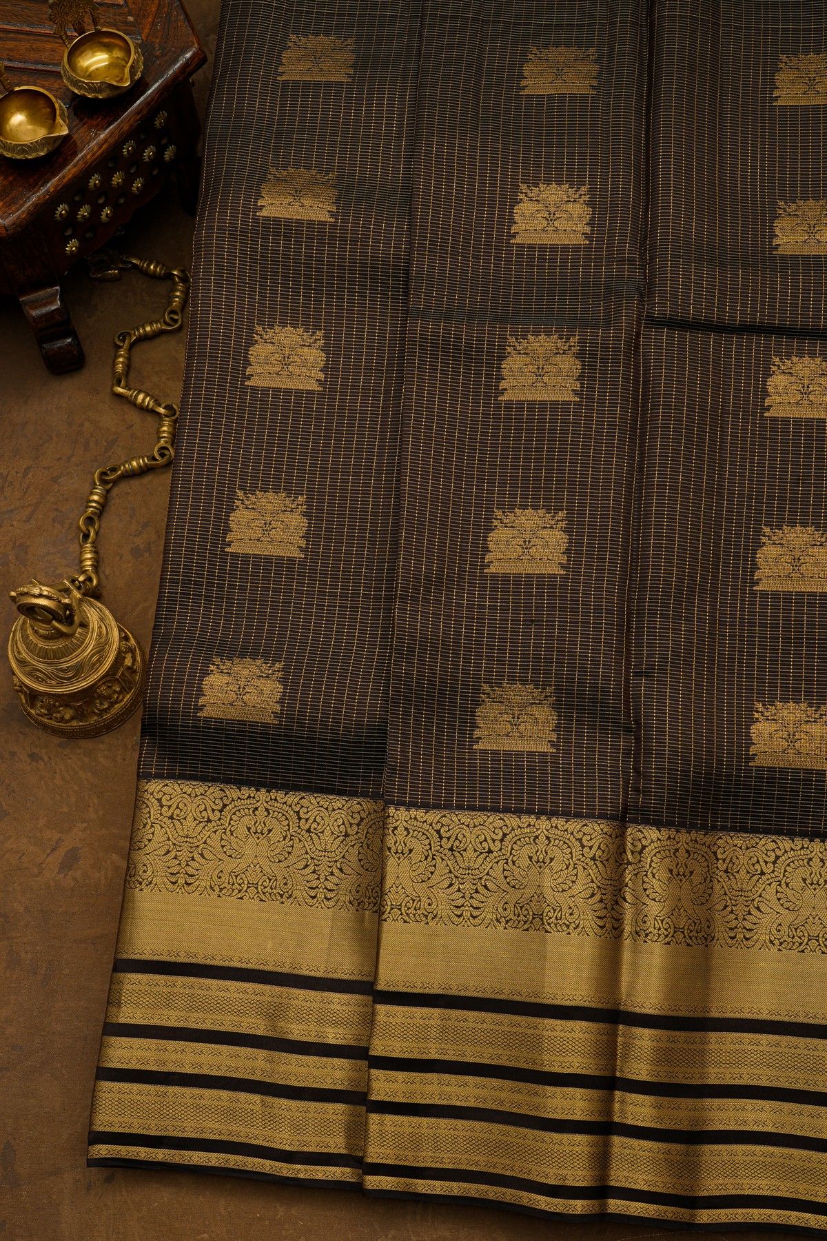 Kancheepuram Silk Black Saree