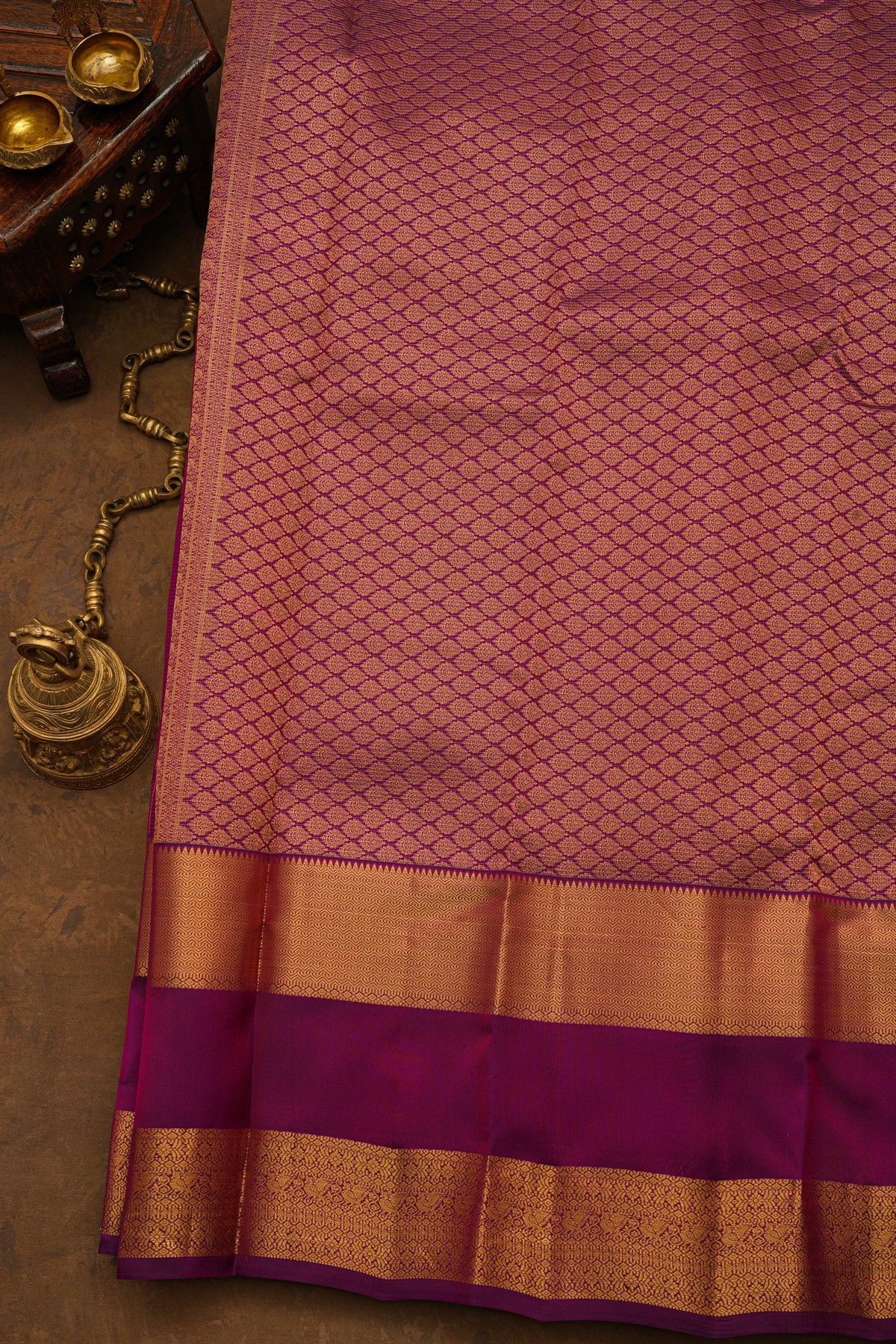 Kancheepuram Silk Purple Saree