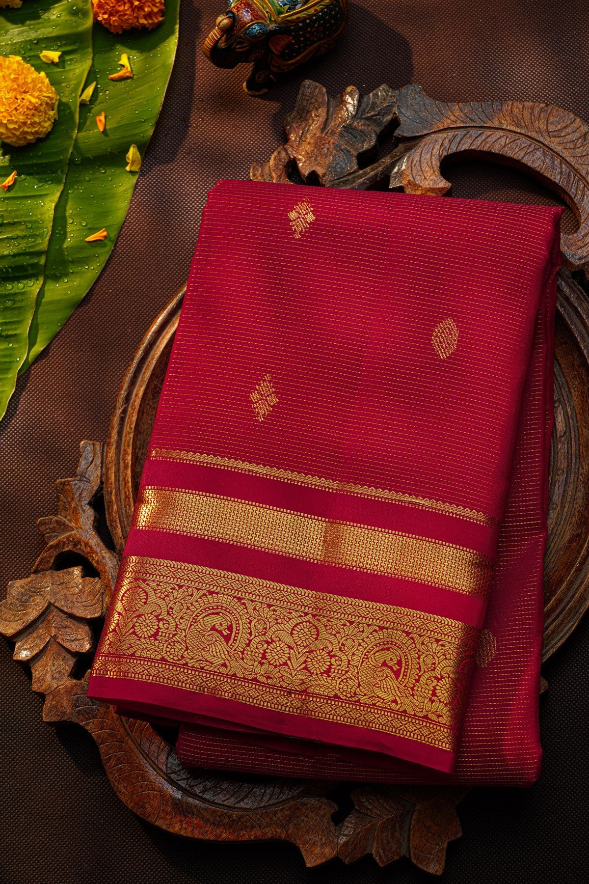 Kanchipuram Silk Magenta Saree