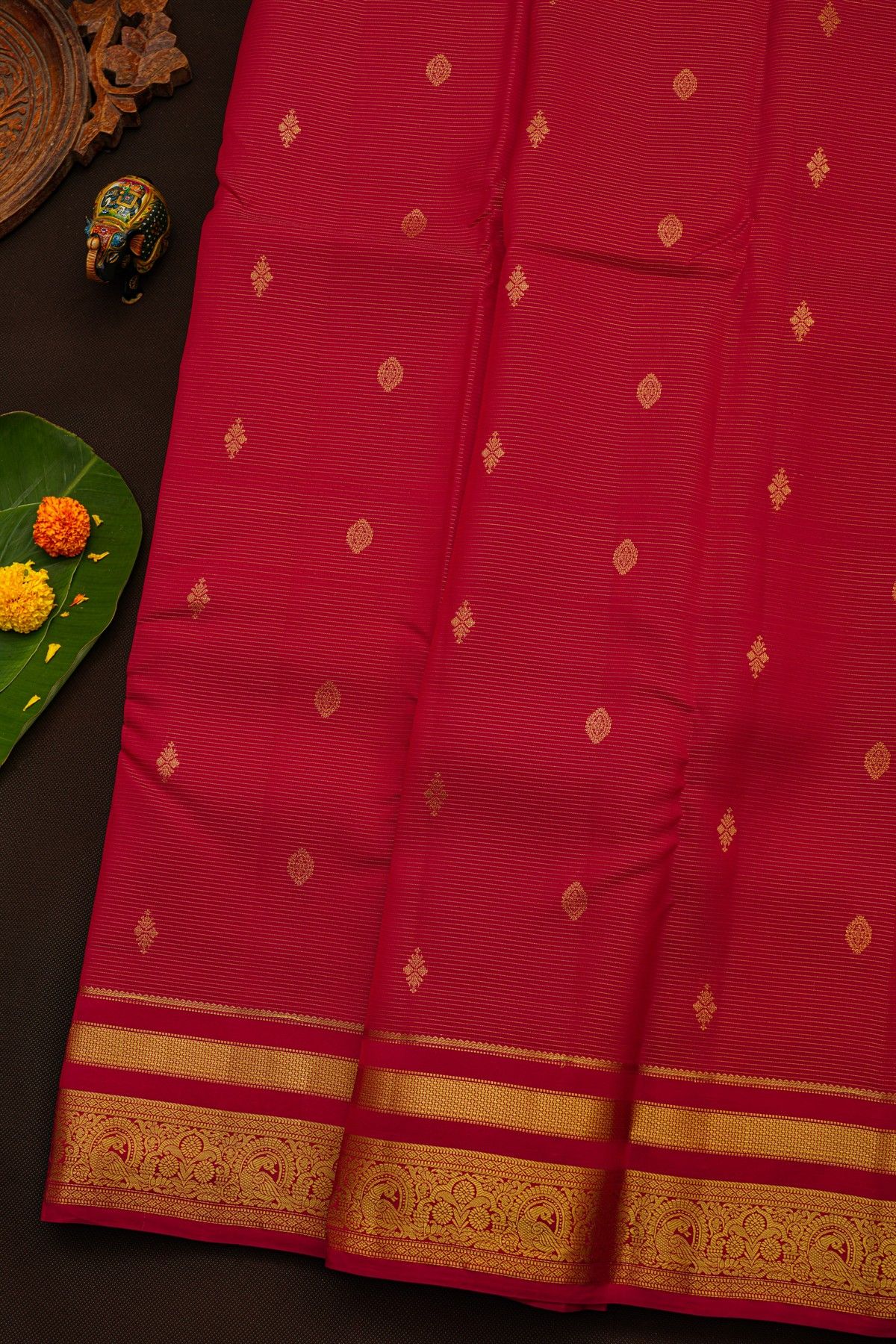 Kanchipuram Silk Magenta Saree
