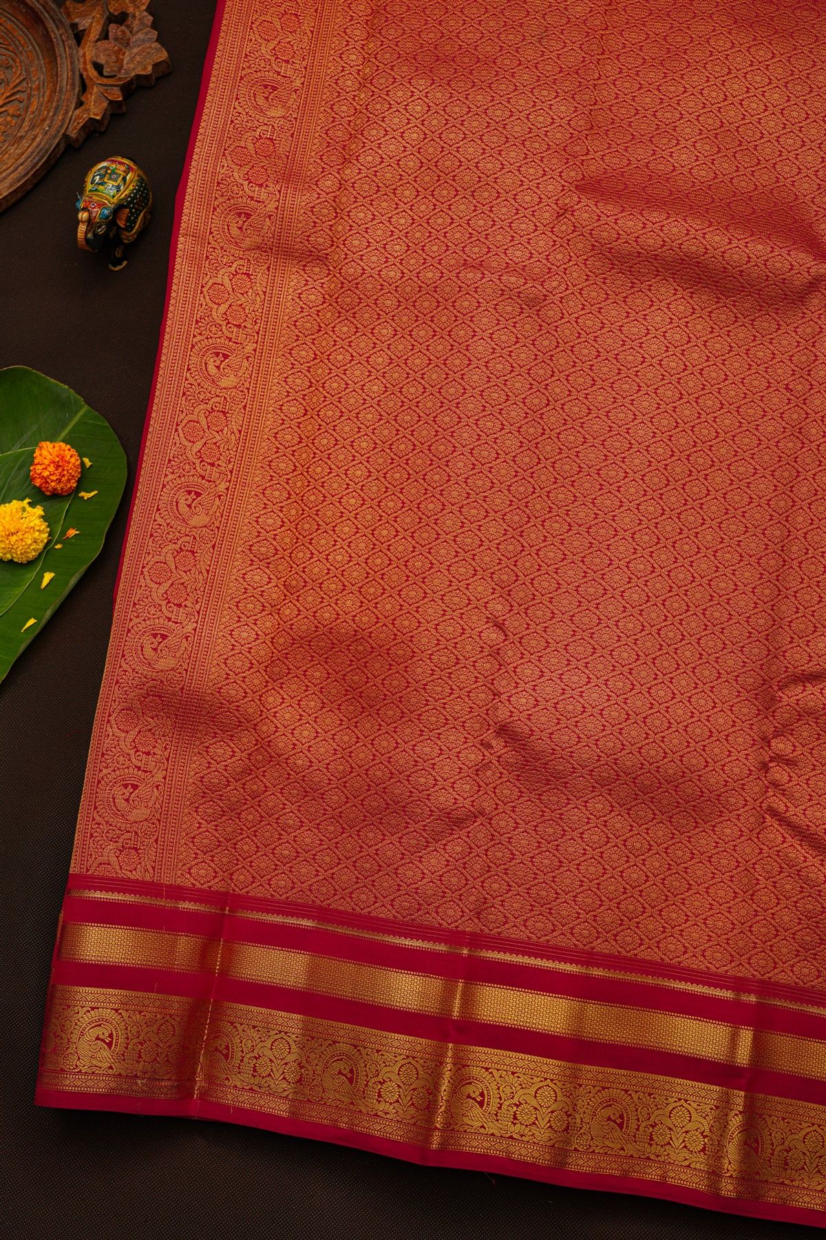 Kanchipuram Silk Magenta Saree