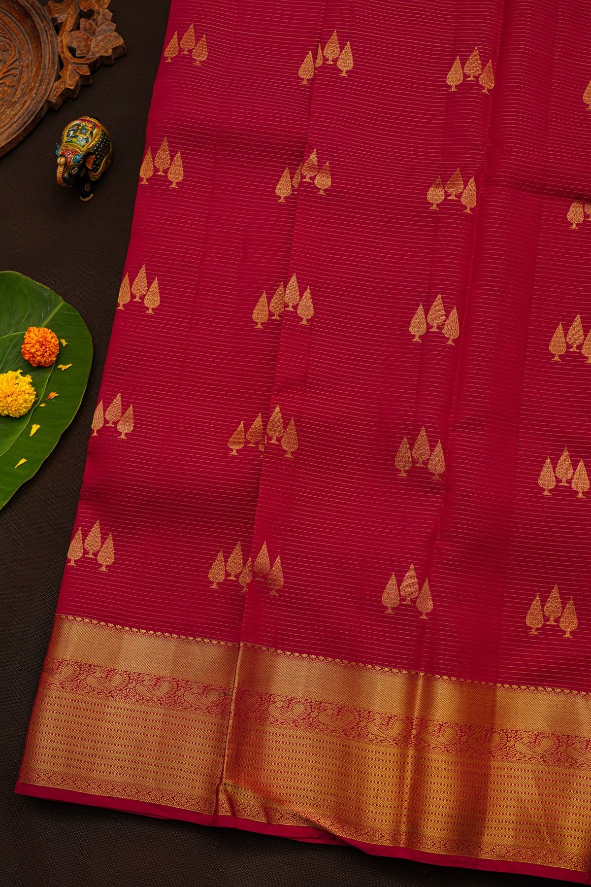 Kanchipuram Silk Magenta Saree