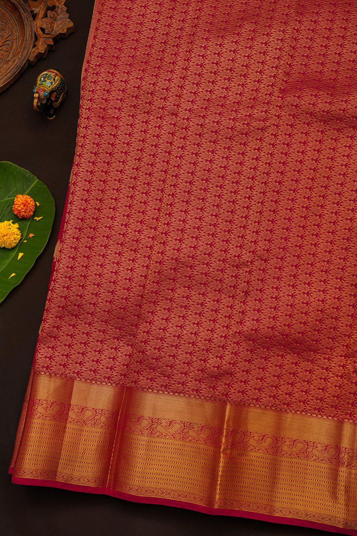 Kanchipuram Silk Magenta Saree