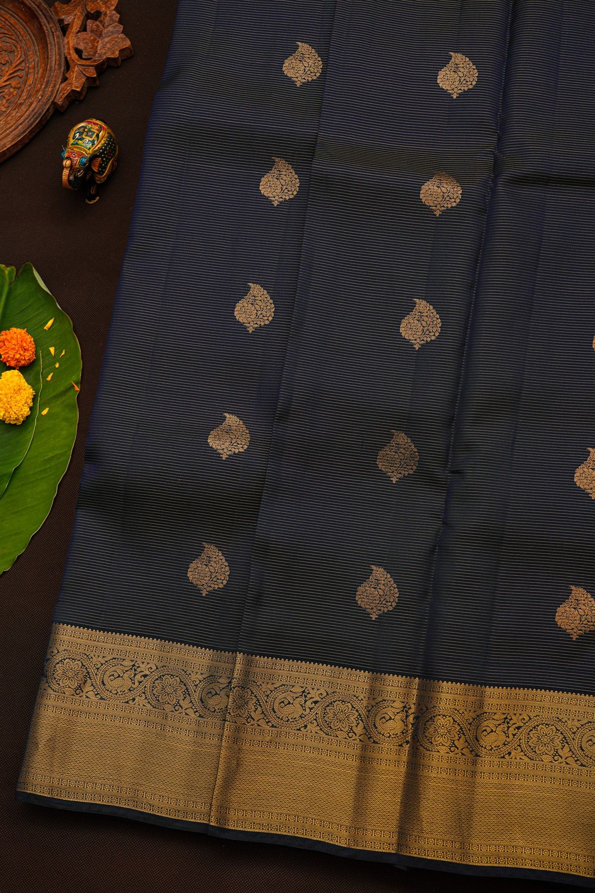 Kanchipuram Silk Black Saree