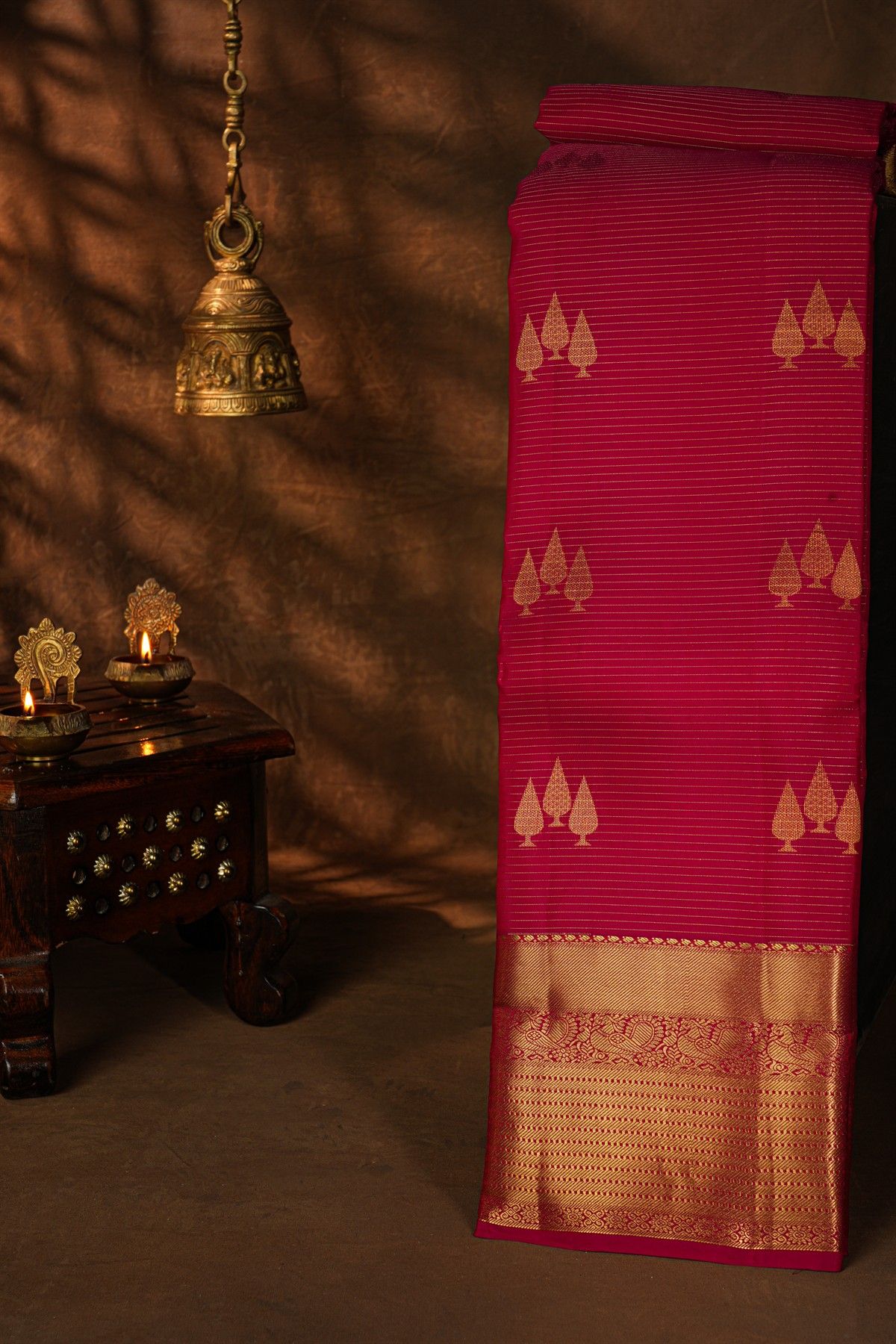 Kancheepuram Silk Magenta Saree