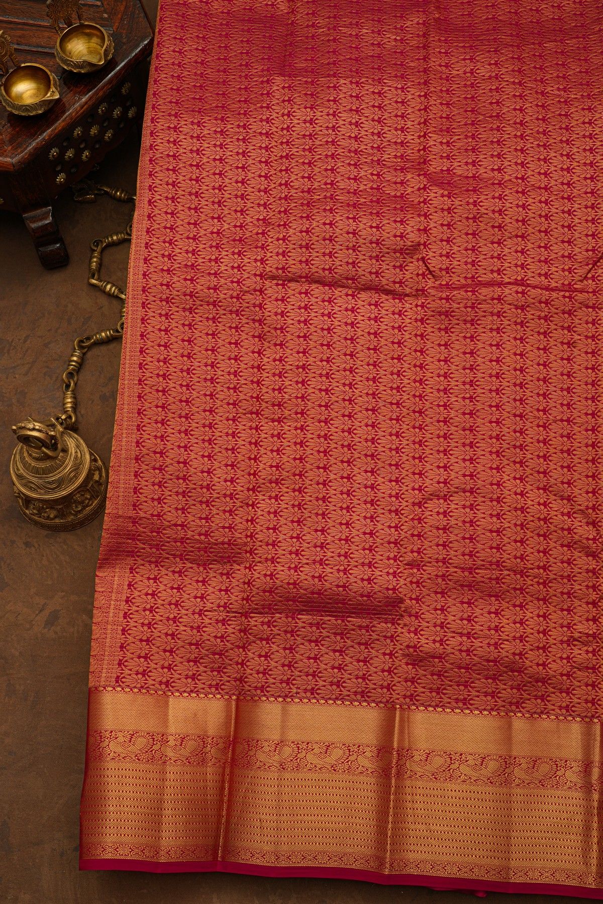 Kancheepuram Silk Magenta Saree
