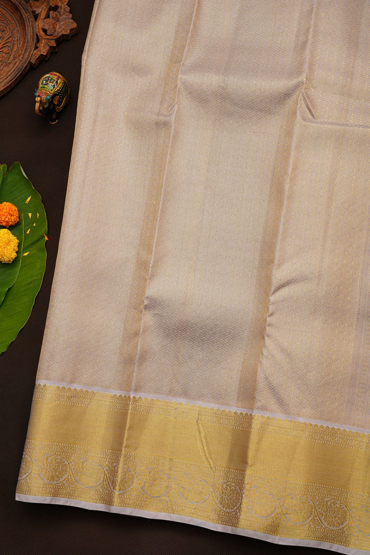 Kanchipuram Silk Navy Blue Saree