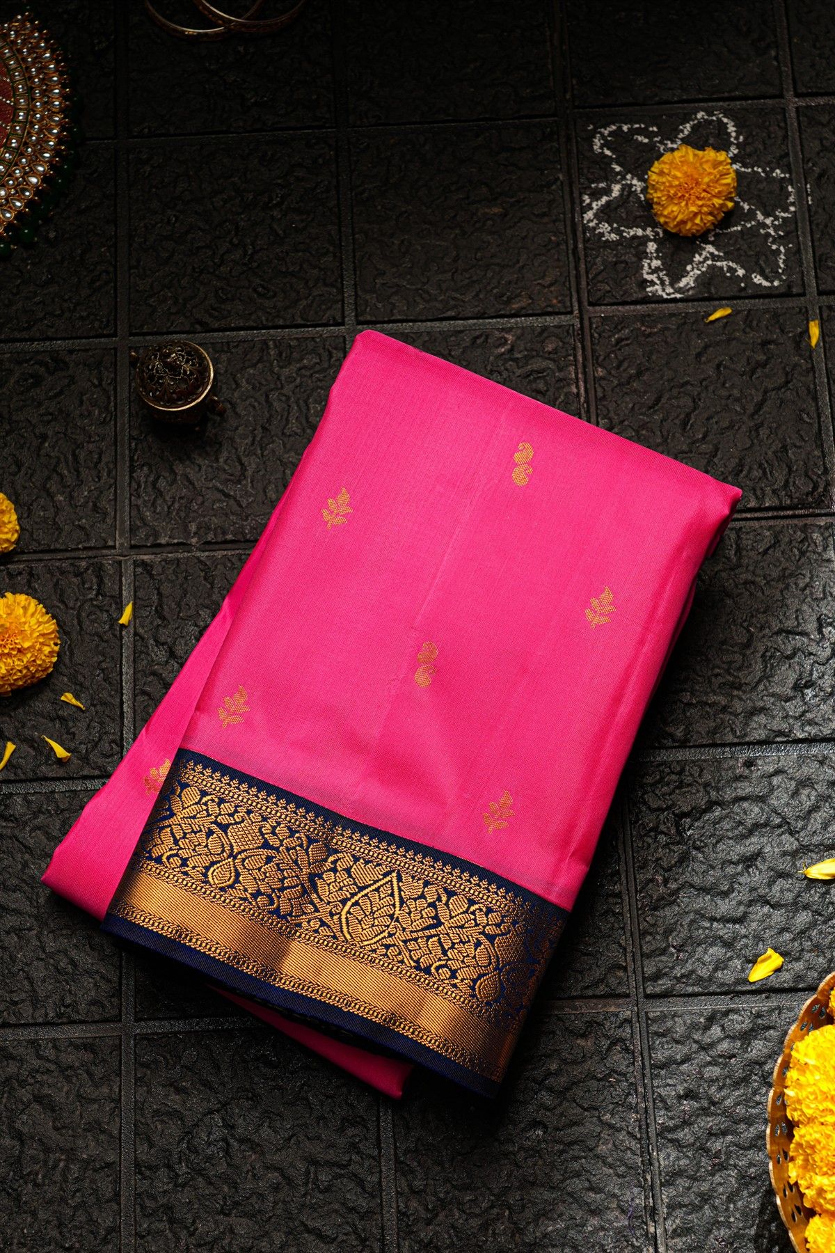 Kancheepuram Silk Pink Saree