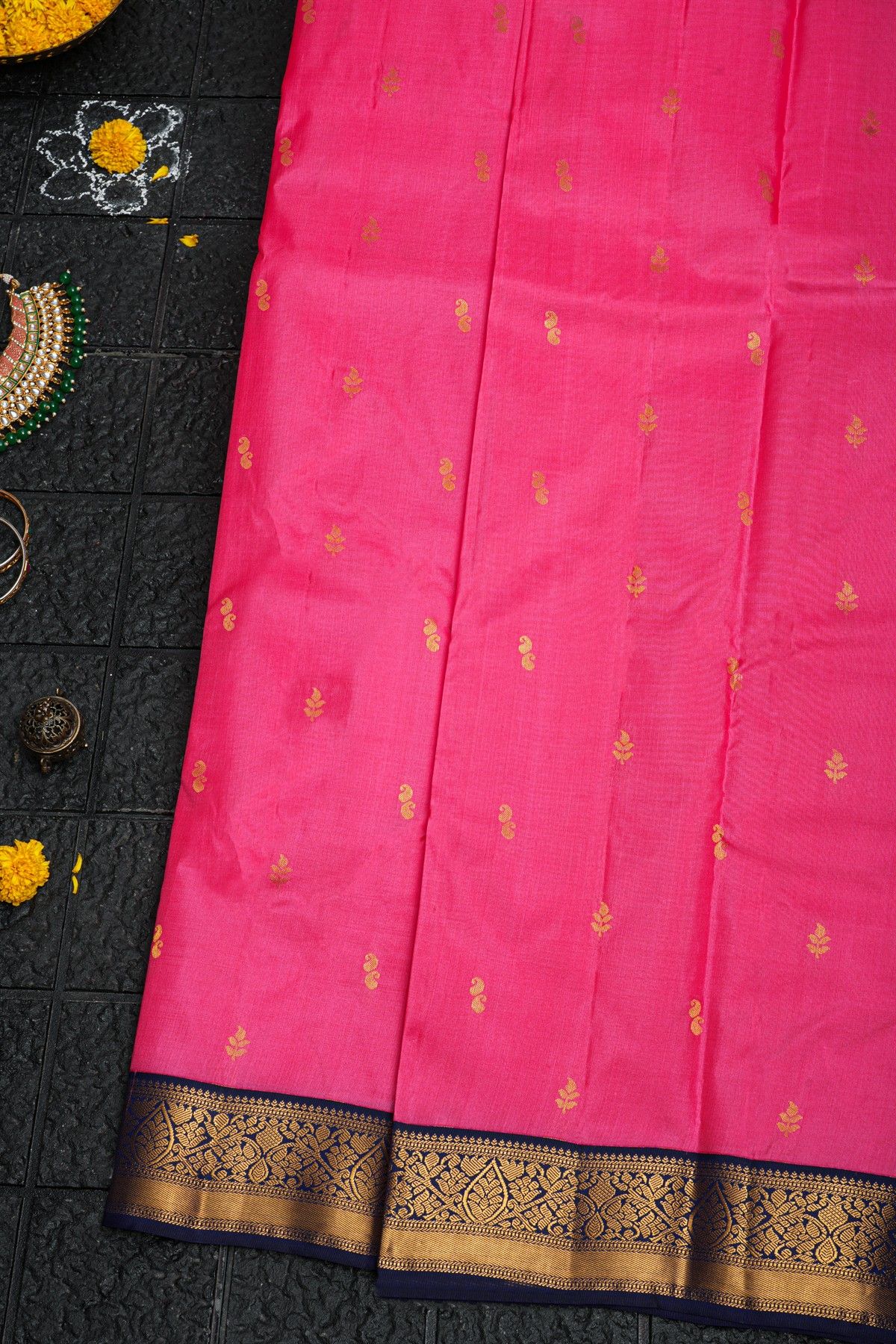 Kancheepuram Silk Pink Saree