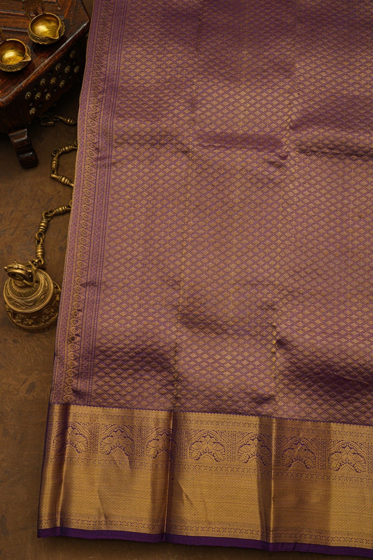 Kancheepuram Silk Navy Blue Saree