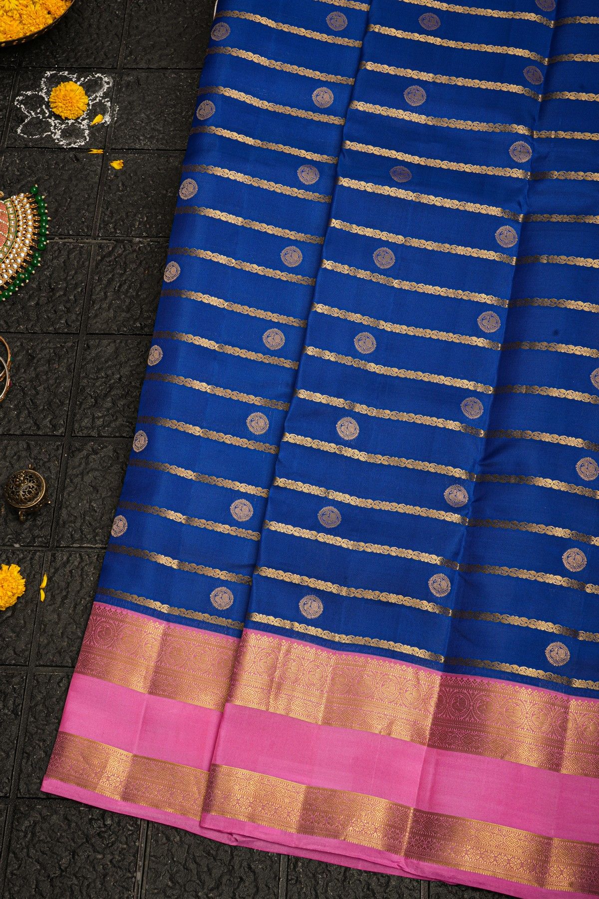 Kancheepuram Silk Royal Blue Saree