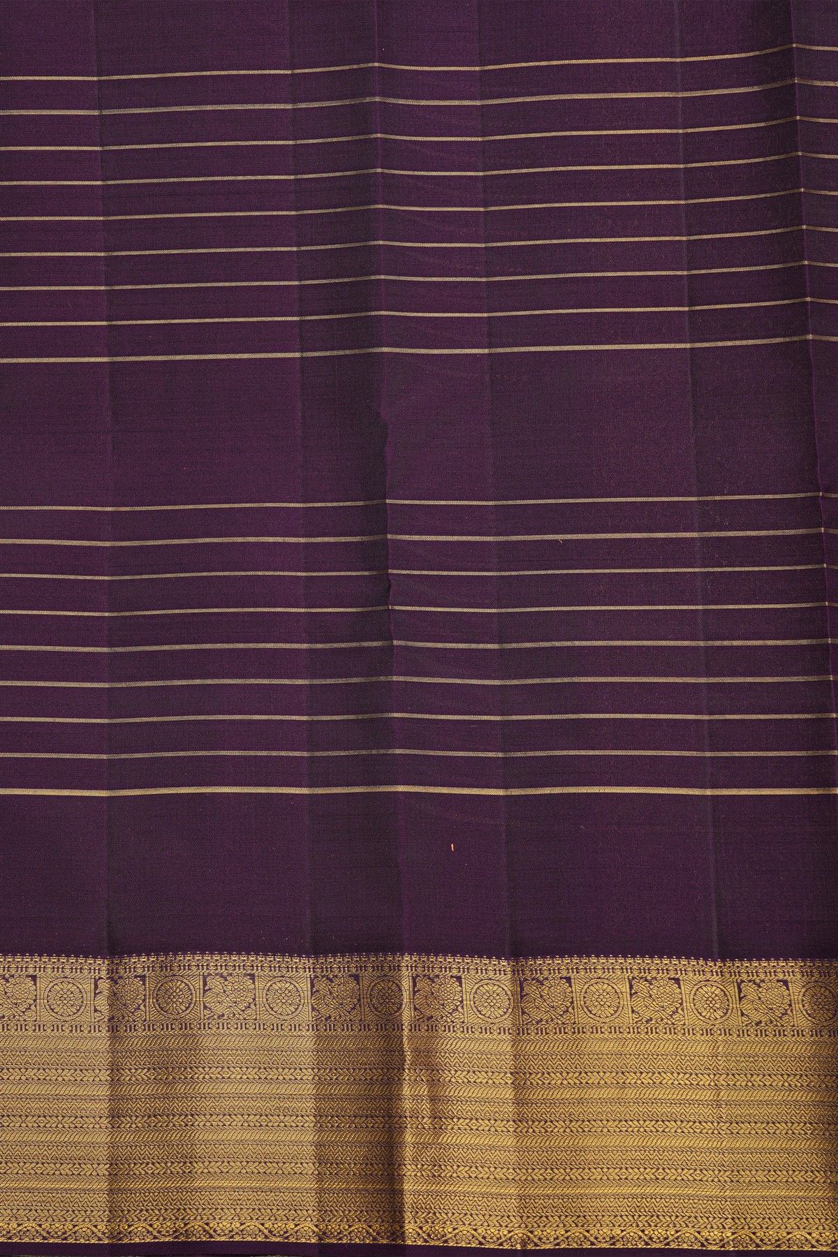 Kancheepuram Silk Sky Blue Saree Zari Lines Body Contrast Border