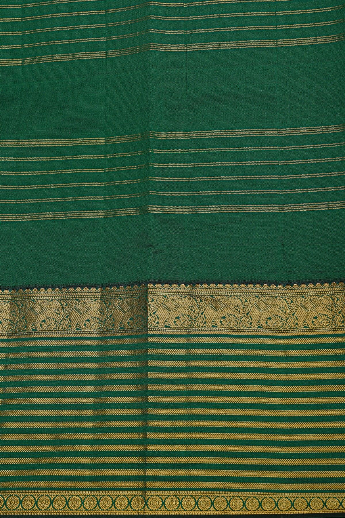 Kancheepuram Silk Pink Saree Checks Body Zari Lines Border