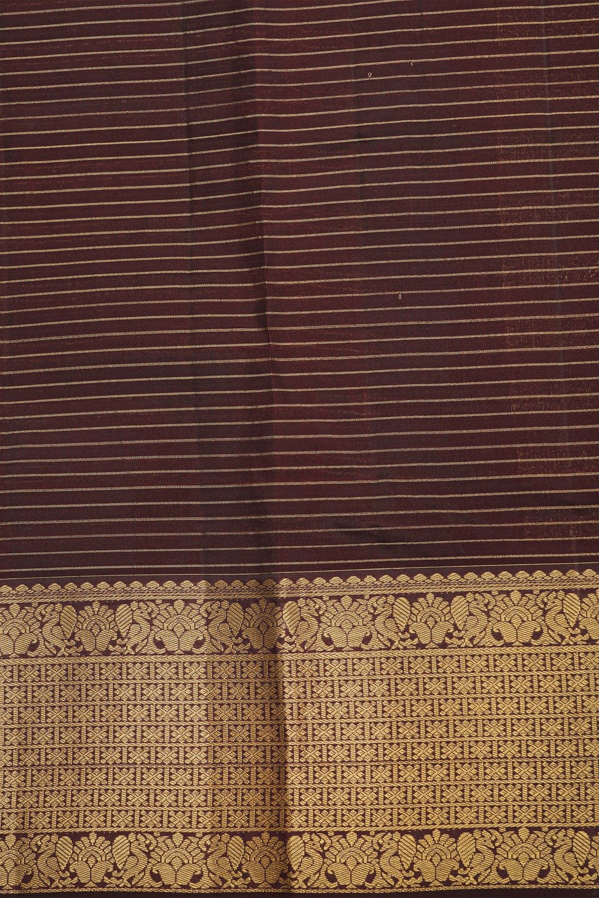 Kancheepuram Silk Multi-Colour Contrast Border Saree