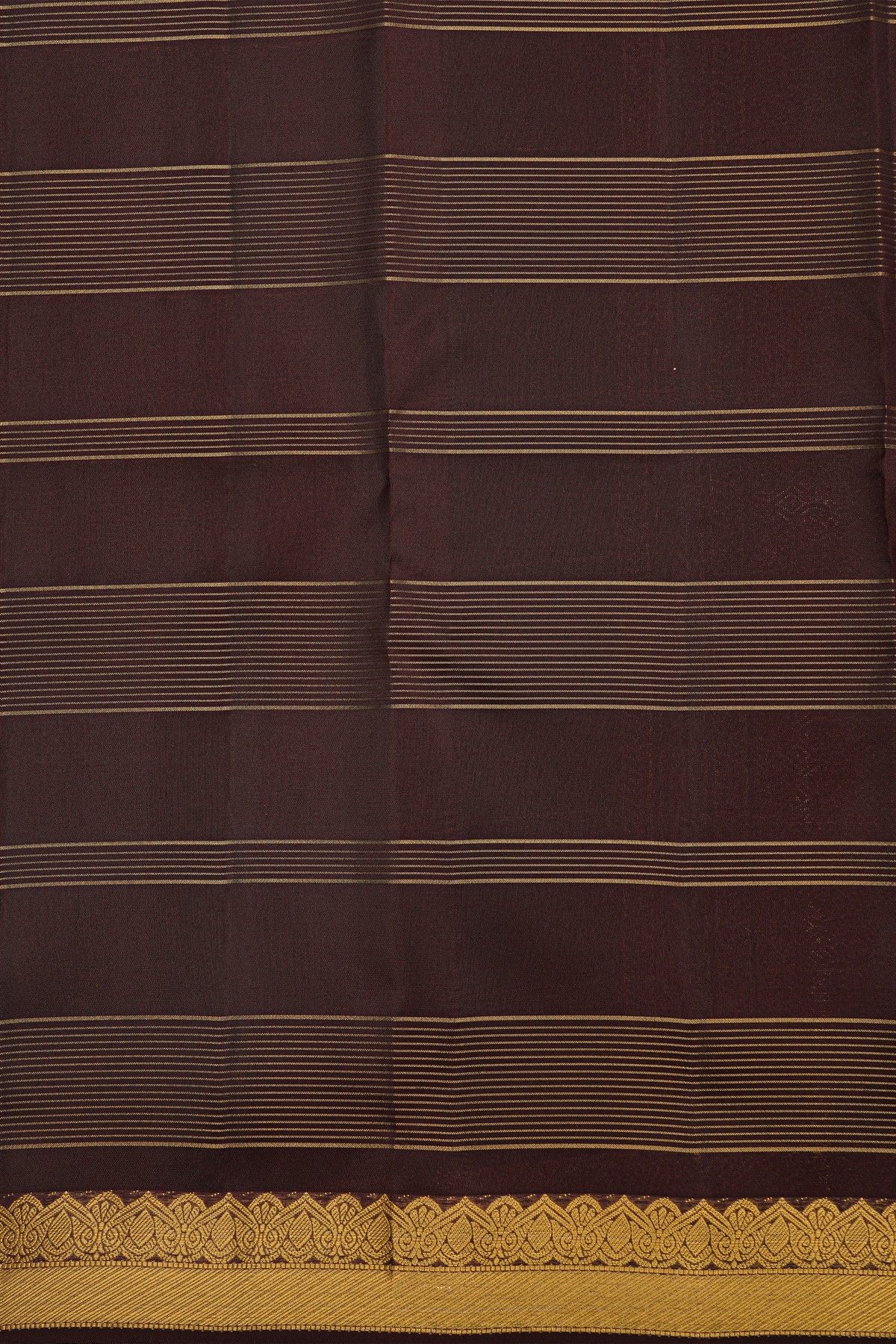 Kancheepuram Silk Orange Saree Zari CHecks Body Contrast Border