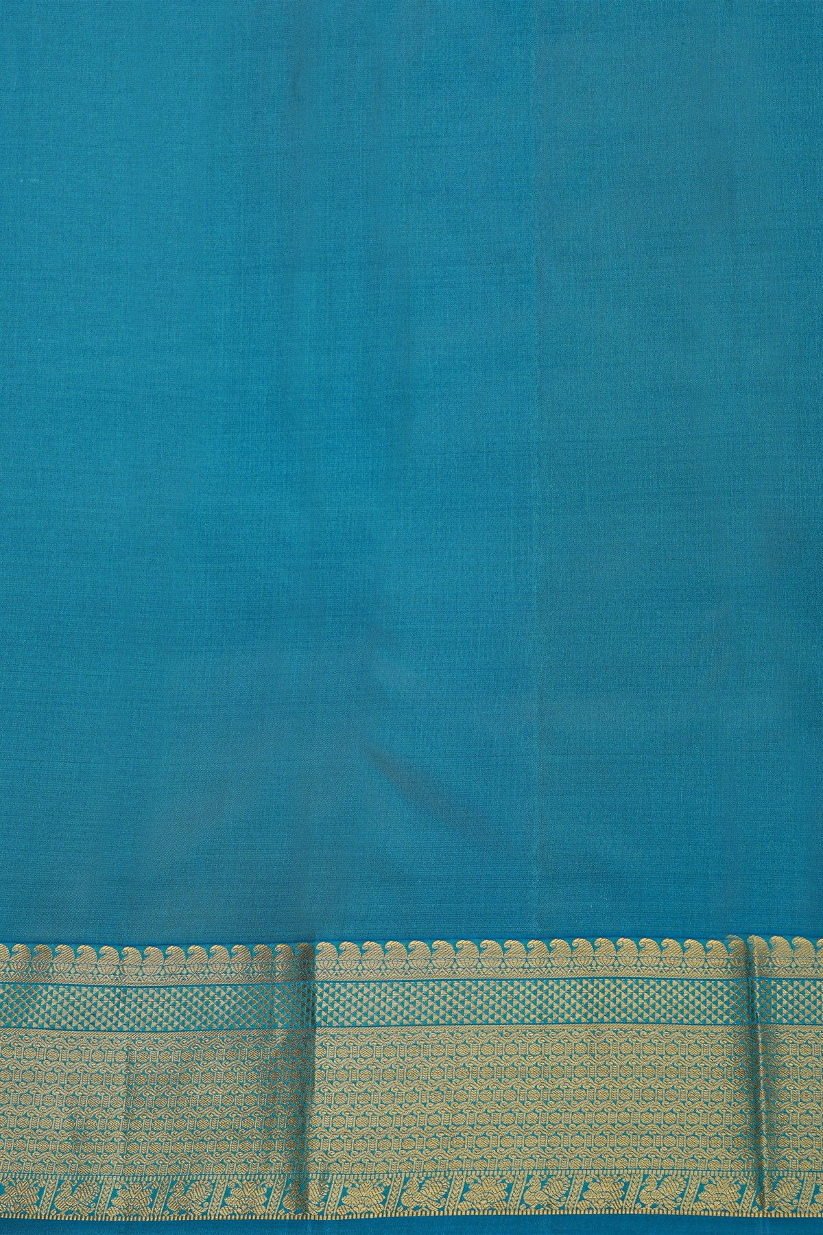 Kancheepuram Silk Royal Blue Saree Zari Lines Body With Contrast Border