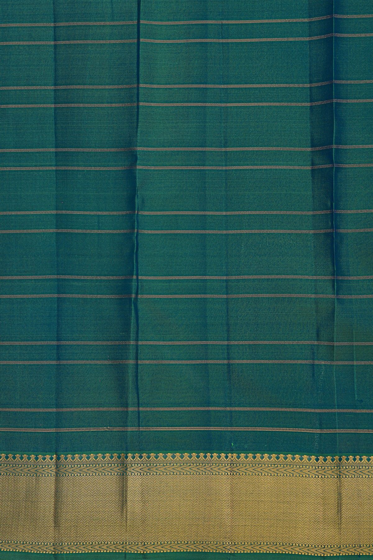 Kancheepuram Silk Dual Colour Saree Zari Lines Body Self Border