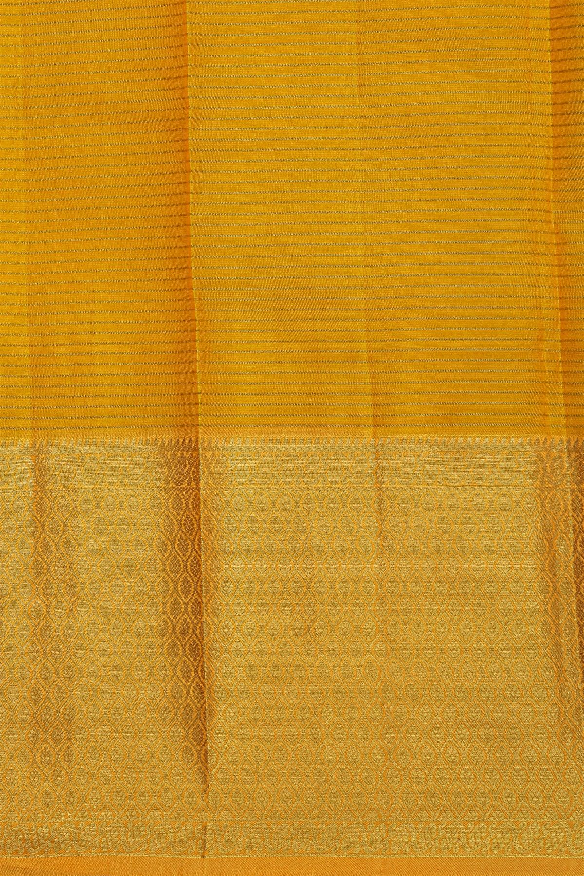 Kancheepuram Silk Dual Colour Saree With Florals Body Self Border