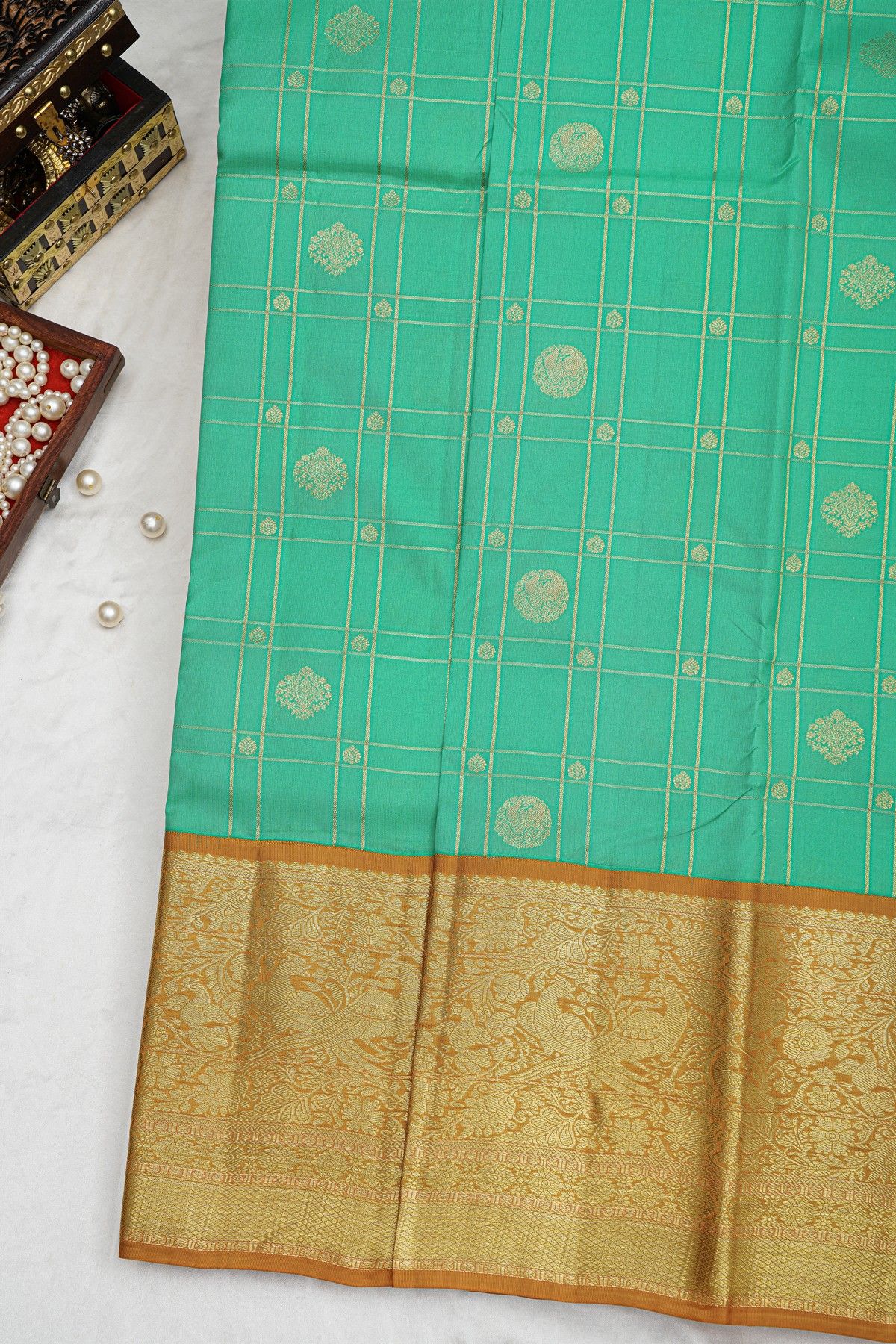 Kancheepuram Silk Sea Green Saree