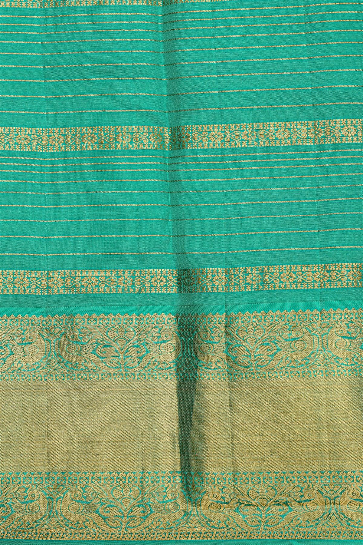 Kancheepuram Silk Pink Saree With Zari Lines Body Contrast Border