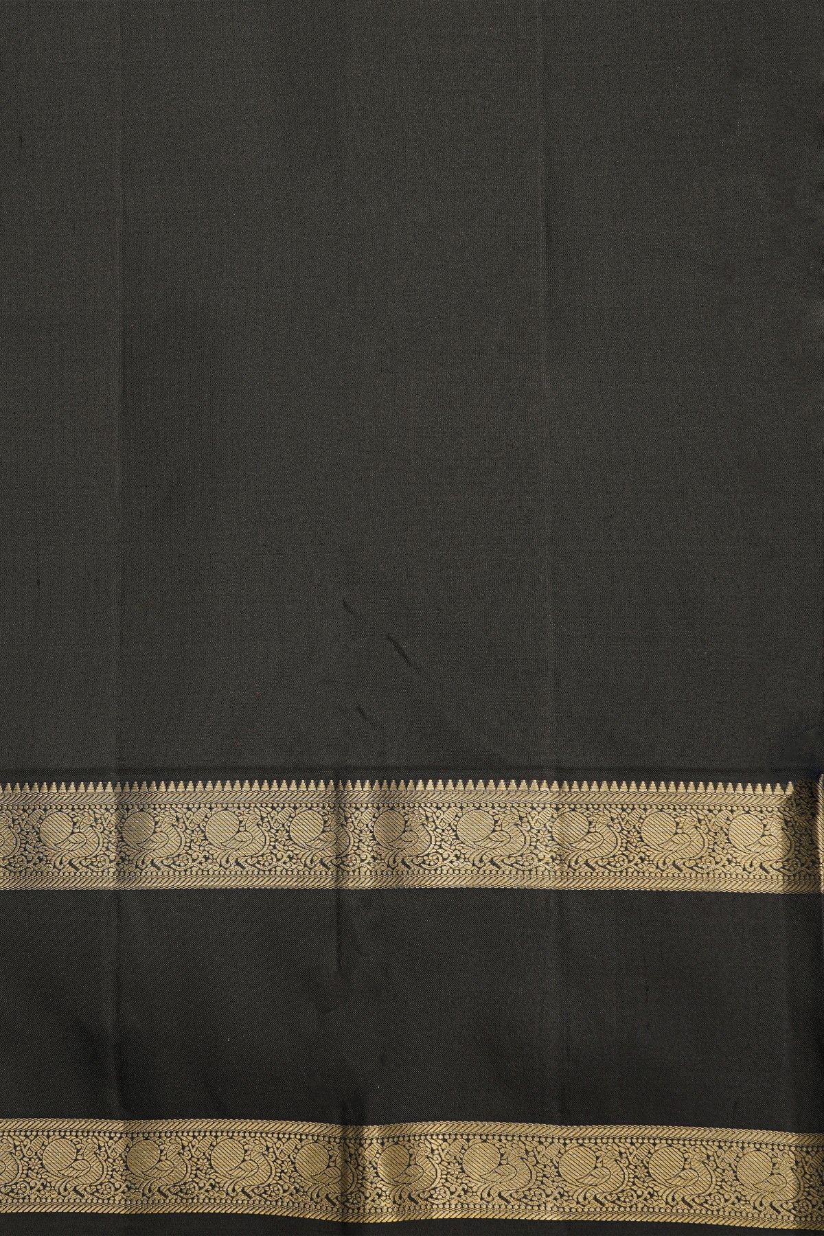 Kancheepruam Silk Rust Saree With Zari Checks Body Gap Border