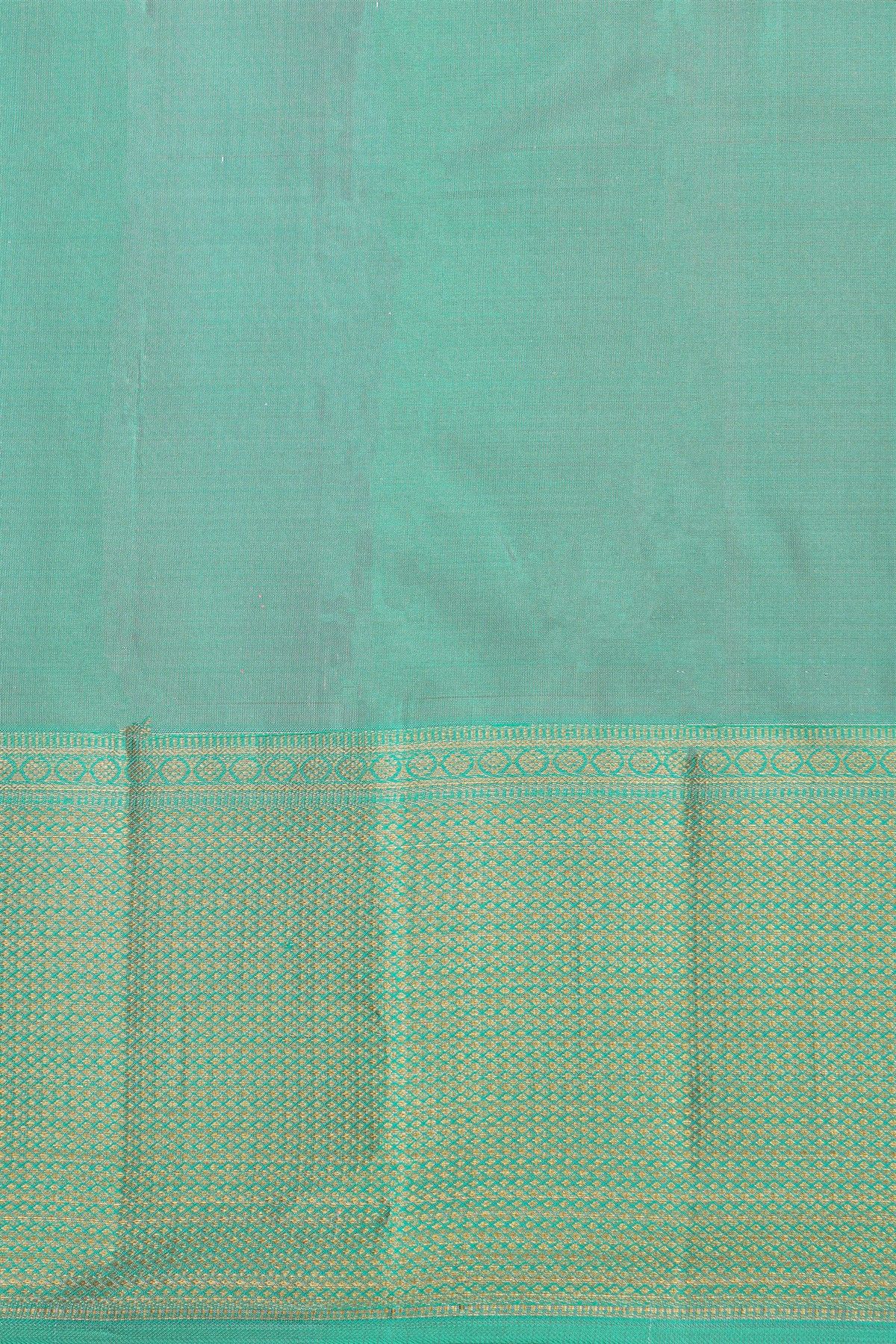 Kancheepuram Silk Pink Saree With Diamonds Border