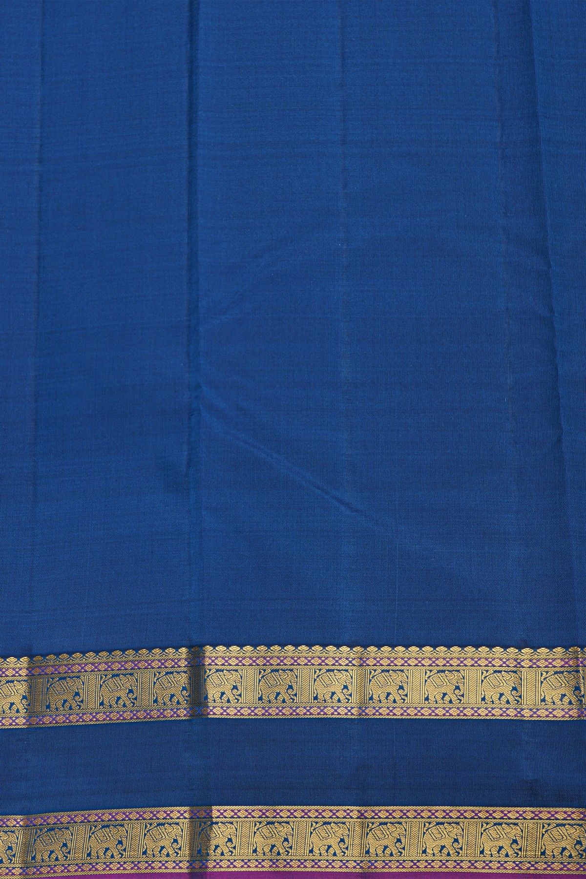 Kancheepuram Silk Sea Green Saree With Floral Buttis Body Gap Border
