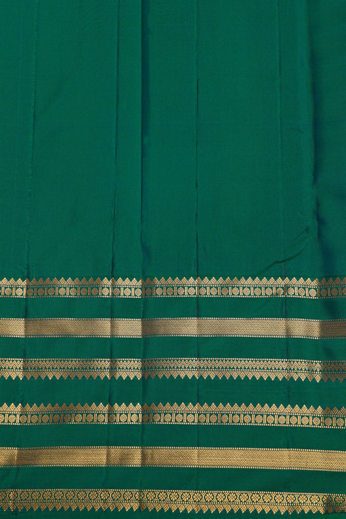 Kancheepuram Silk Purple Saree With Kaddi Gap Border