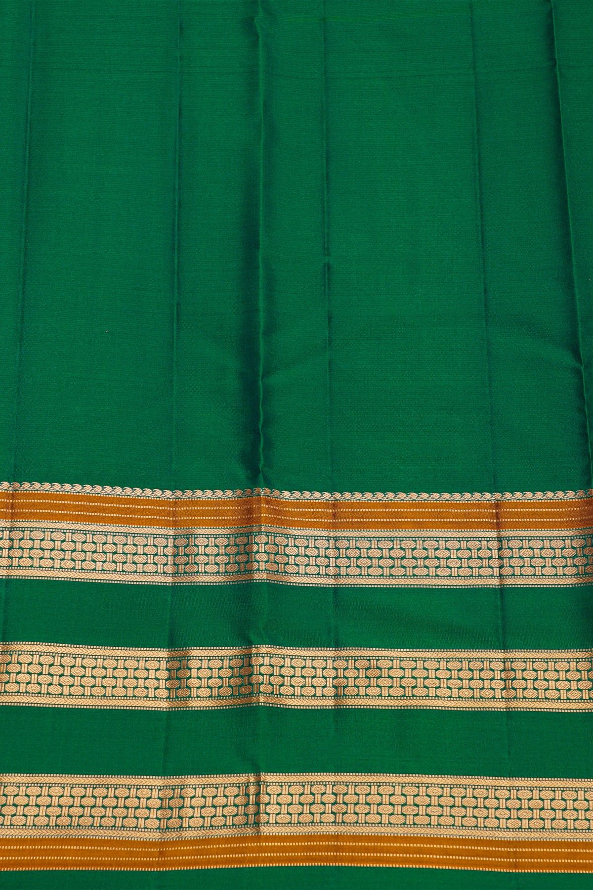 Kancheepuram Silk Violet Saree With Zari Lines And Florals Gap Border