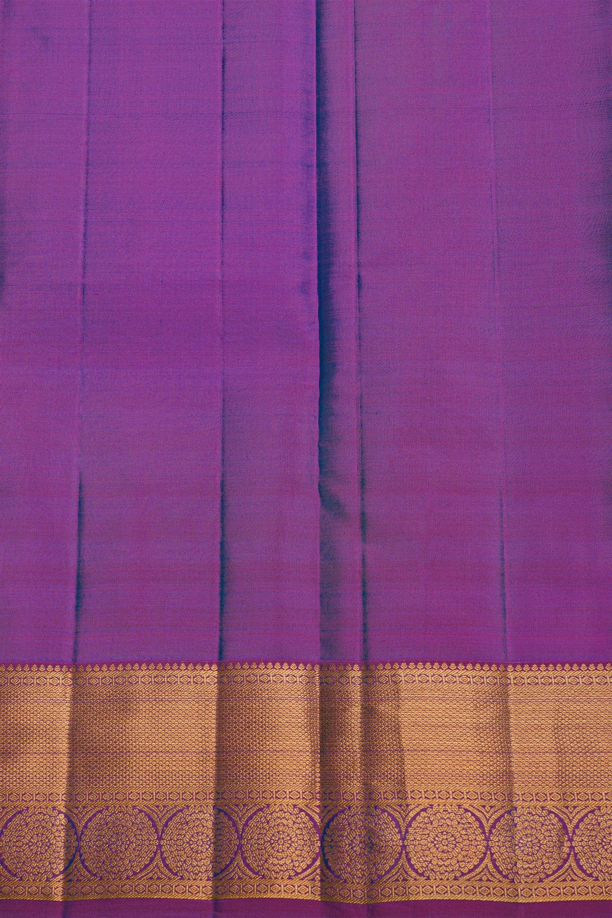 Kancheepuram Silk Sky Blue Saree With Florals And Leaves Border