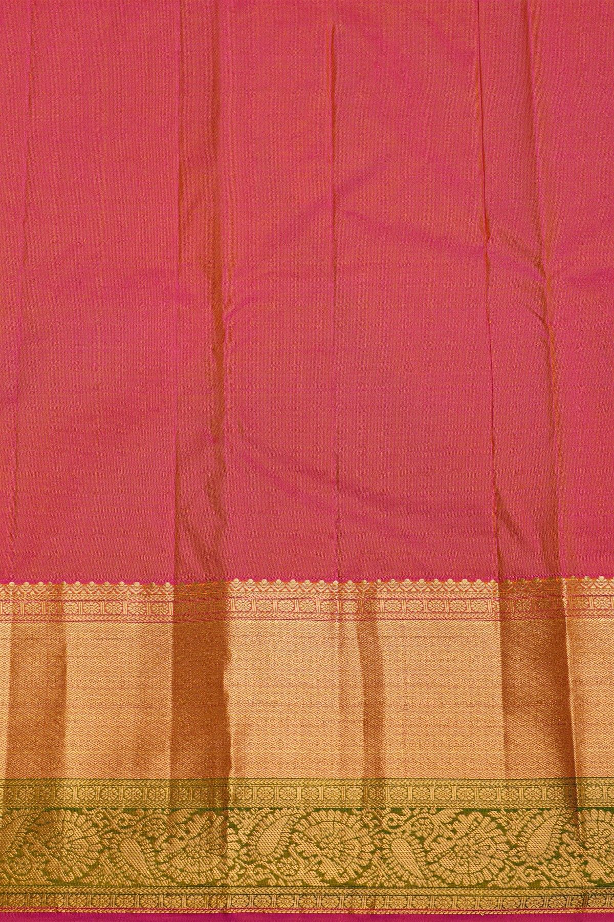 Kancheepuram Silk Mustard Saree With Floral Brocade Pallu
