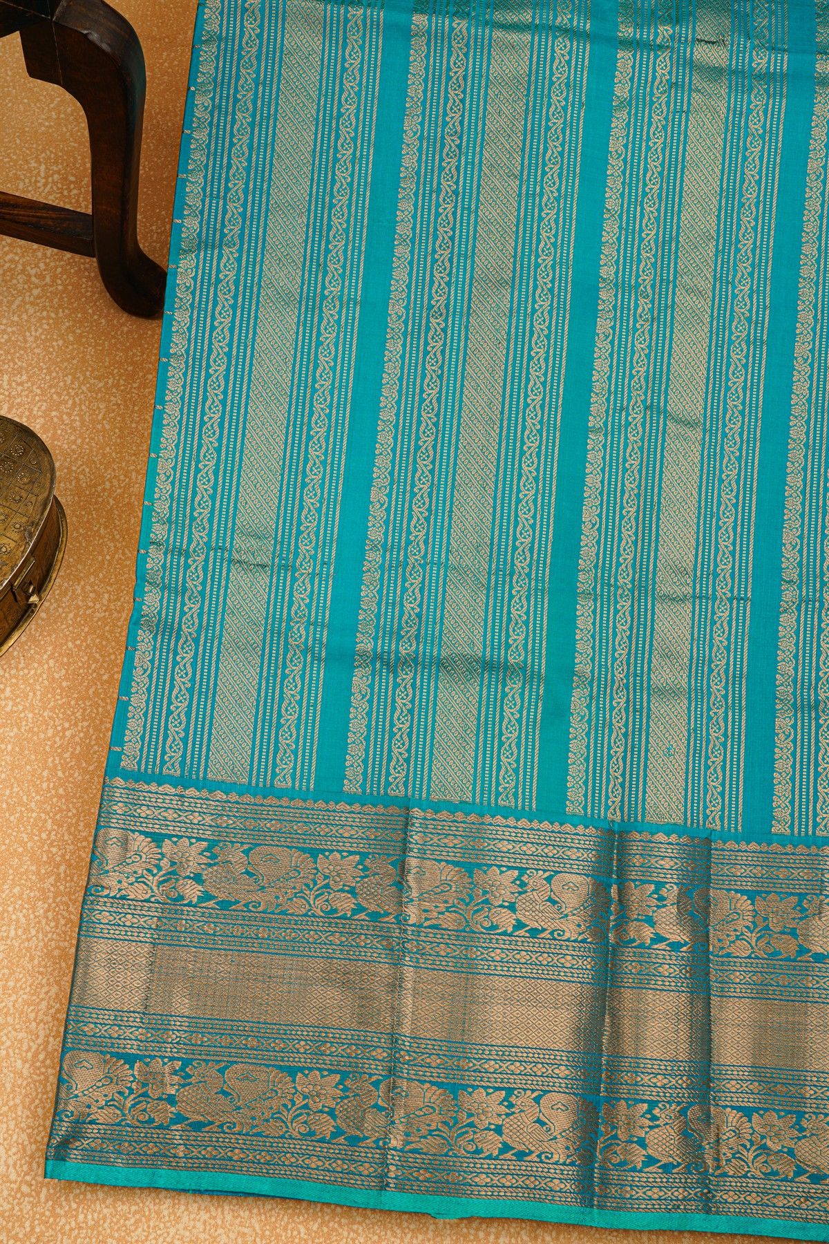 Kuppadam Sico Parrot Green Saree