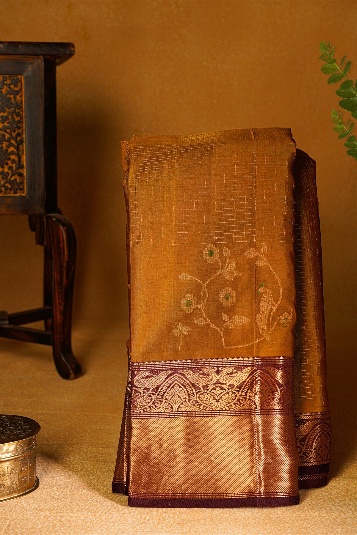 Kuppadam Sico Brown Saree