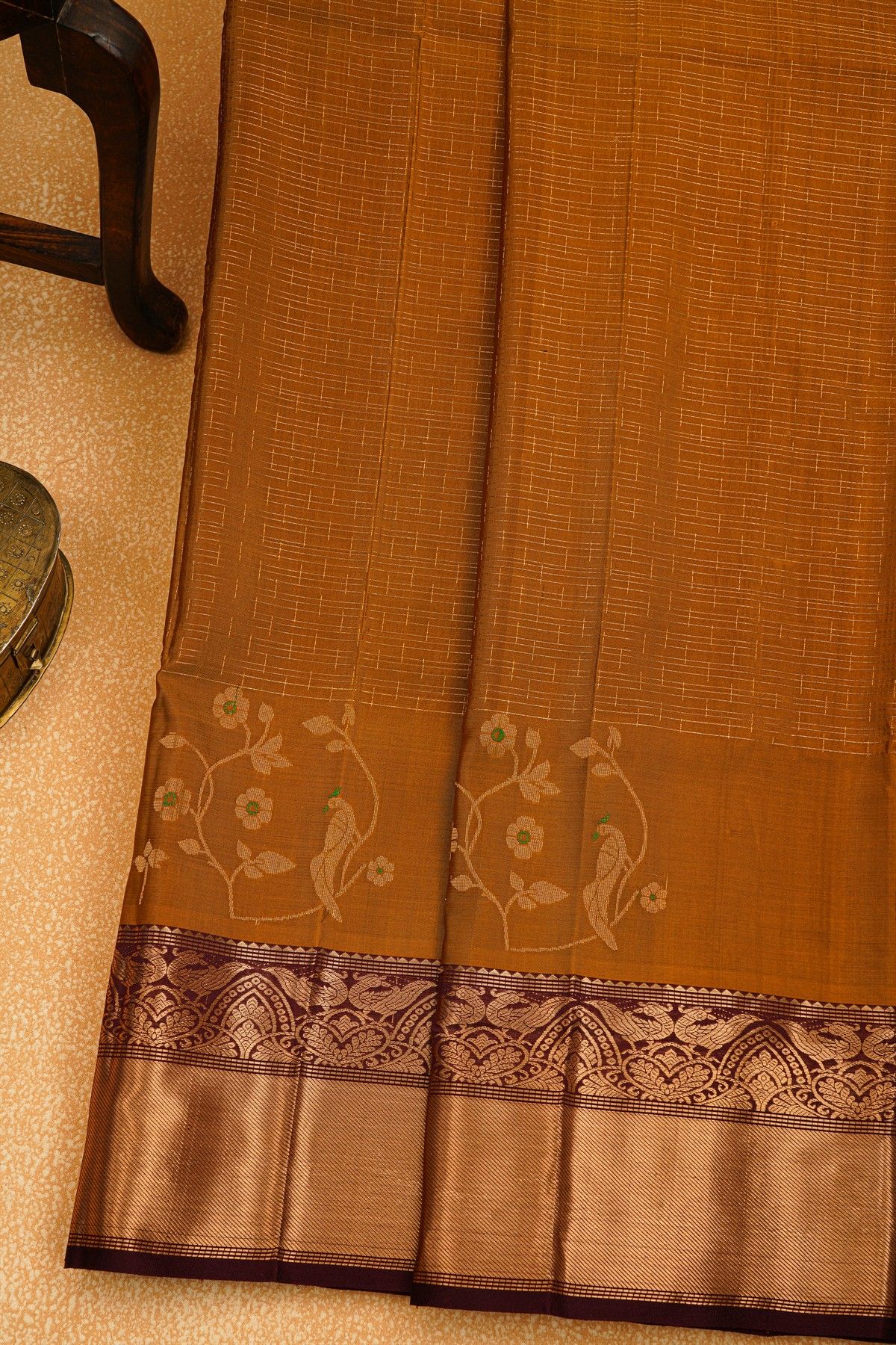 Kuppadam Sico Brown Saree