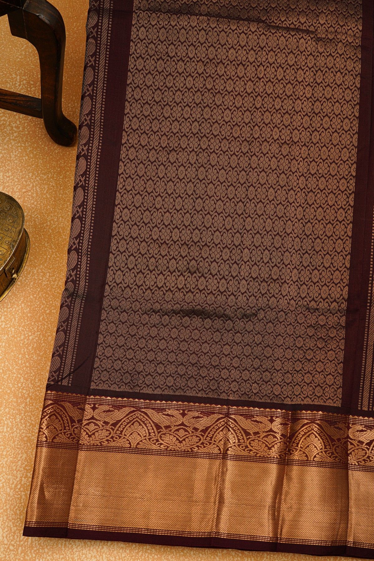 Kuppadam Sico Brown Saree