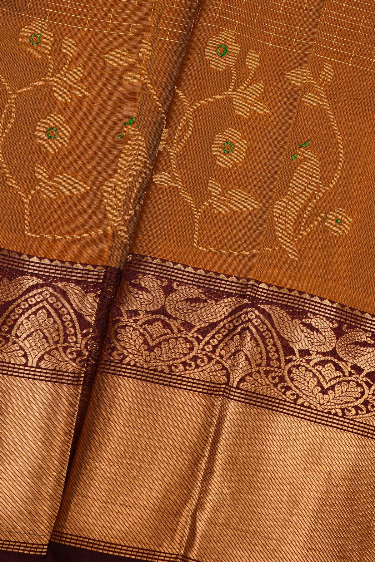 Kuppadam Sico Brown Saree