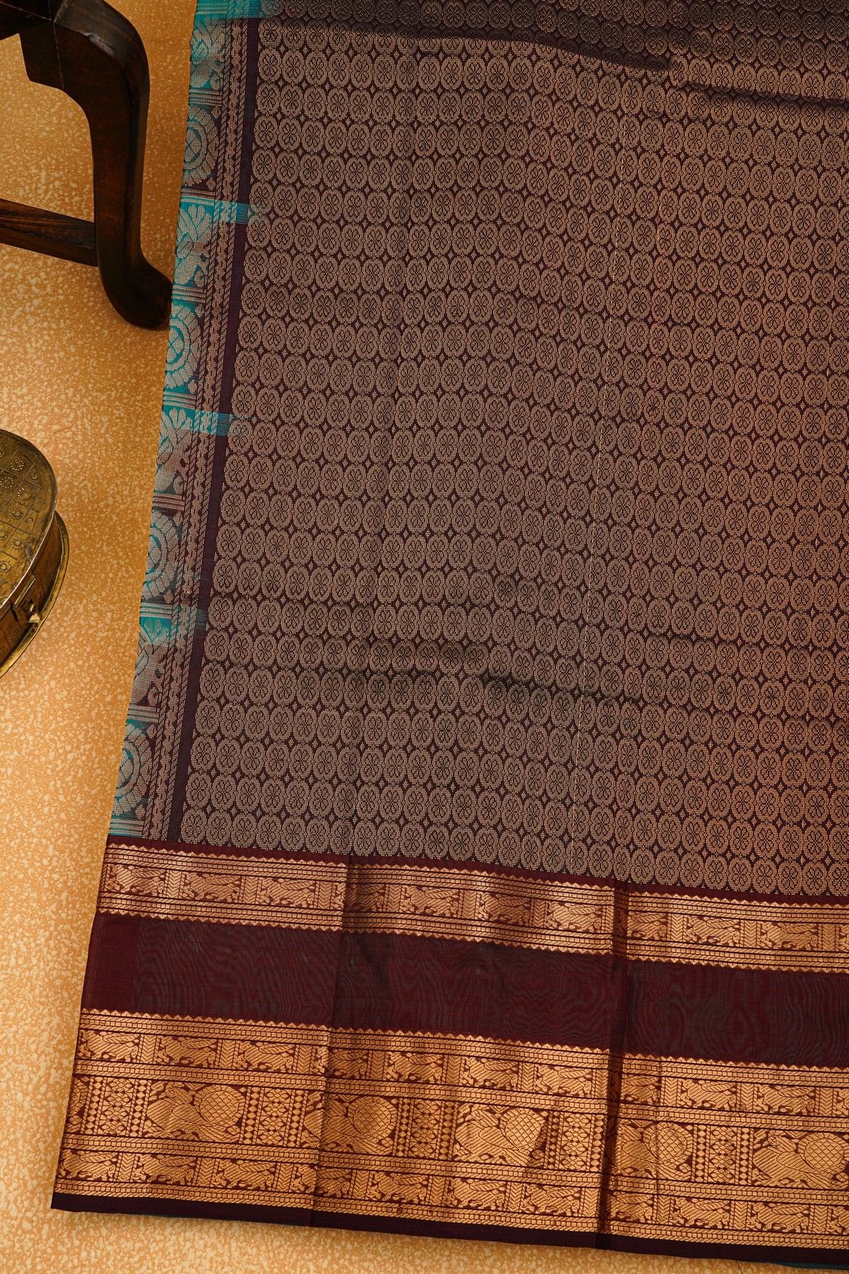 Kuppadam Sico Sky Blue Saree