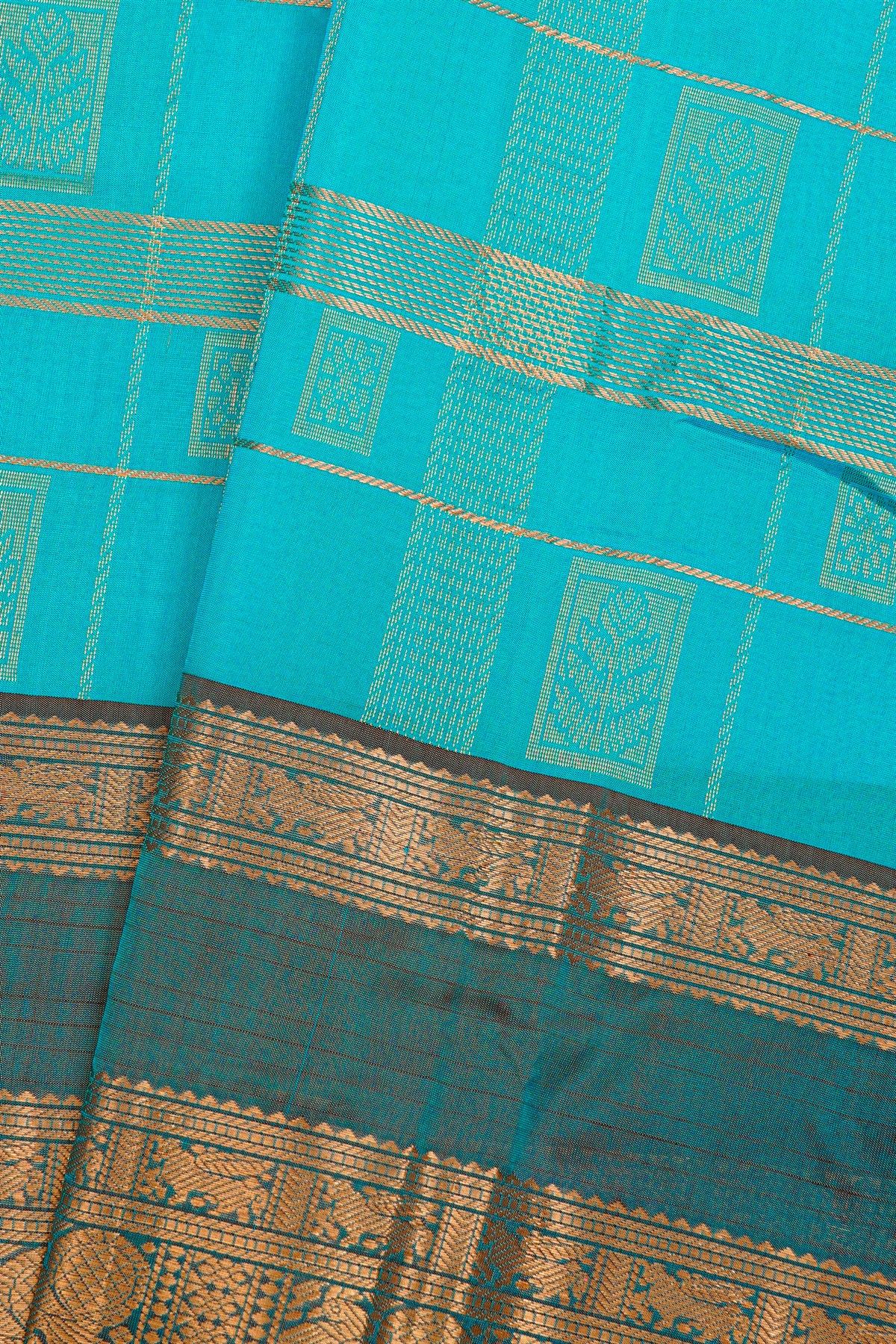 Kuppadam Sico Sky Blue Saree