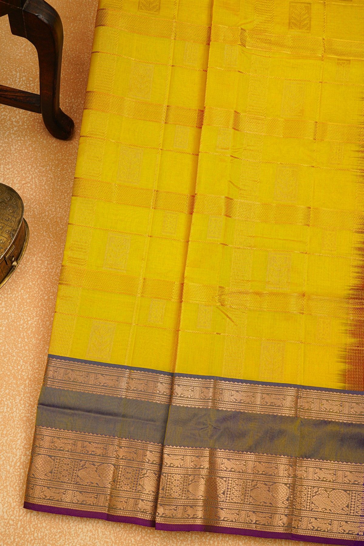 Kuppadam Sico Yellow Saree